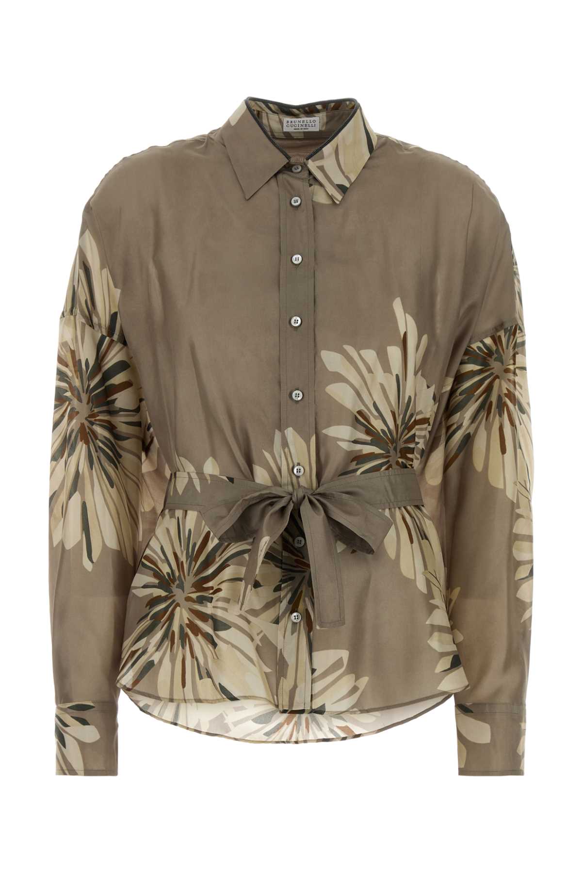 Brunello Cucinelli Women Printed Silk Shirt BRUNELLO CUCINELLI