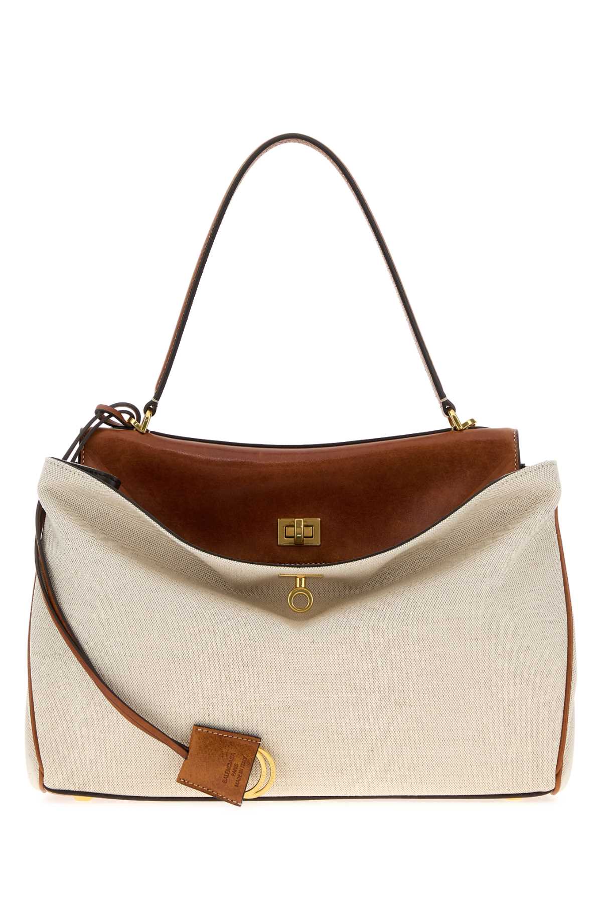 Balenciaga Women Sand Canvas Medium  Rodeo Handbag BALENCIAGA
