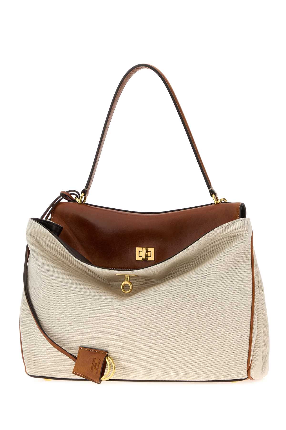 Balenciaga Women Sand Canvas Medium  Rodeo Handbag BALENCIAGA