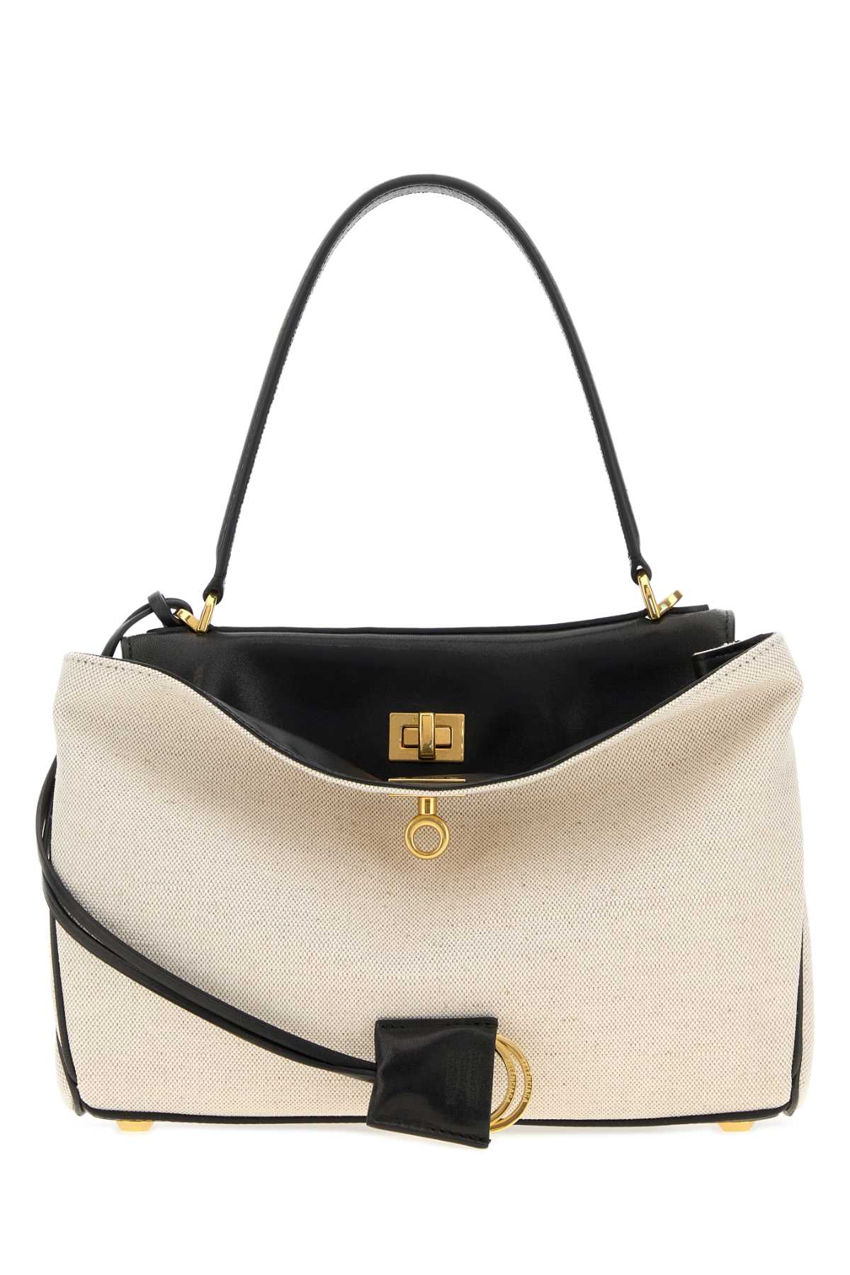 Balenciaga Women Two-Tone Canvas And Leather Small Rodeo Handbag BALENCIAGA