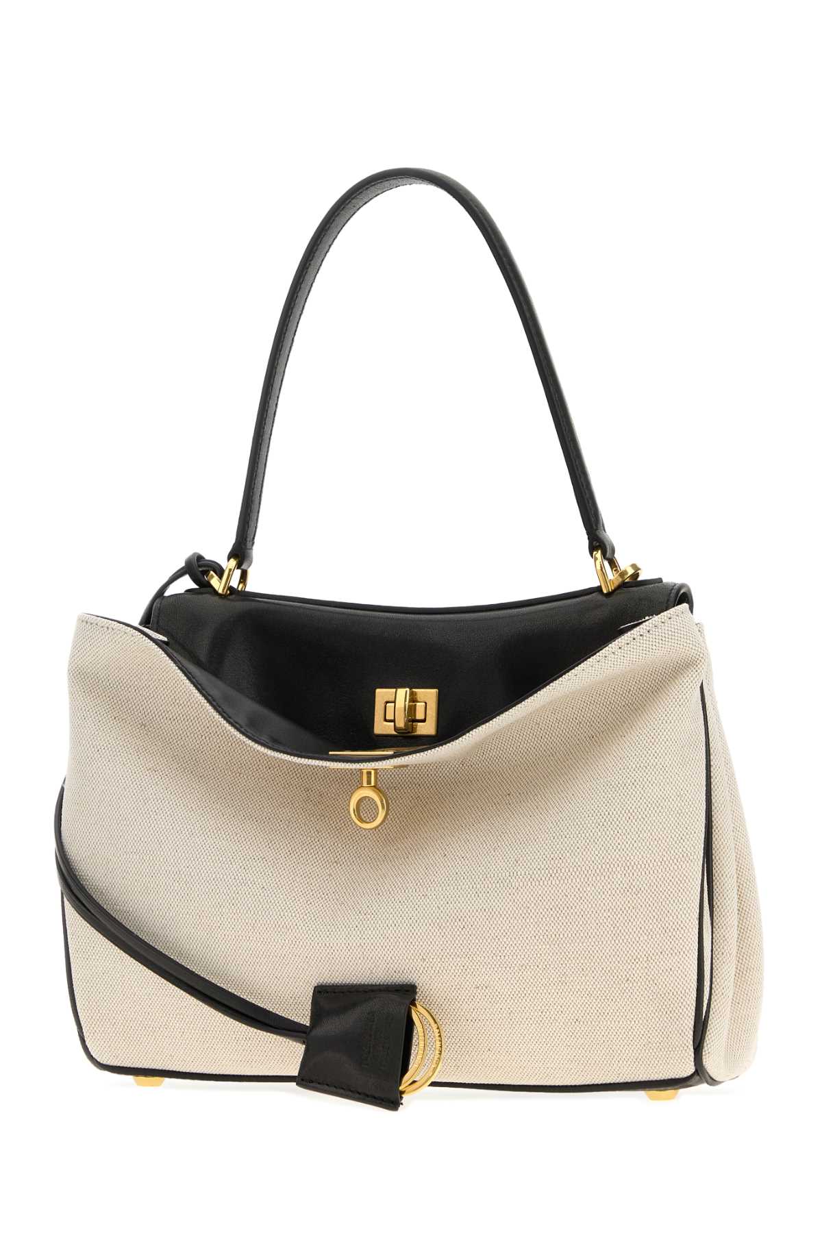 Balenciaga Women Two-Tone Canvas And Leather Small Rodeo Handbag BALENCIAGA