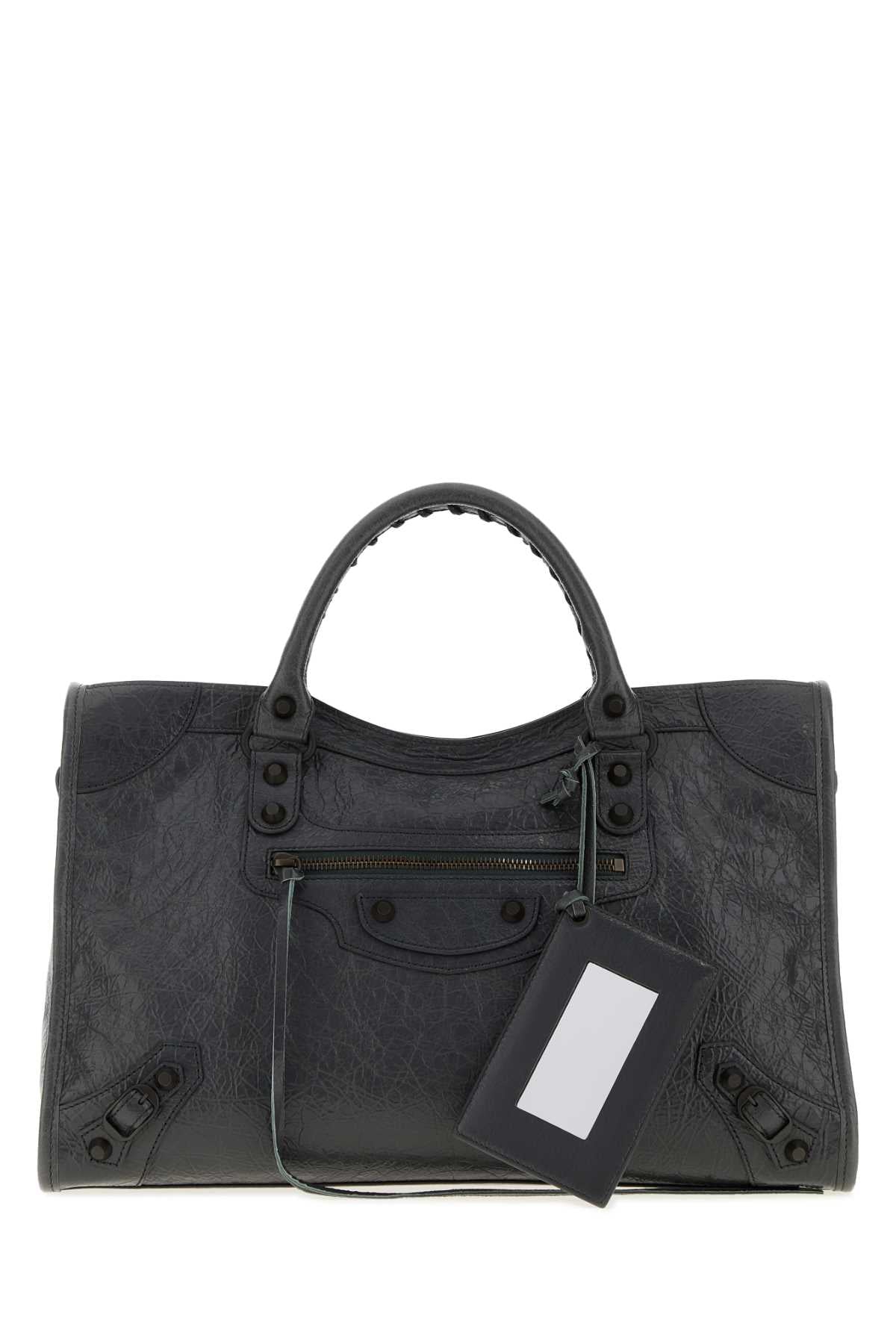 Balenciaga Women Graphite Leather Medium Le City Handbag BALENCIAGA