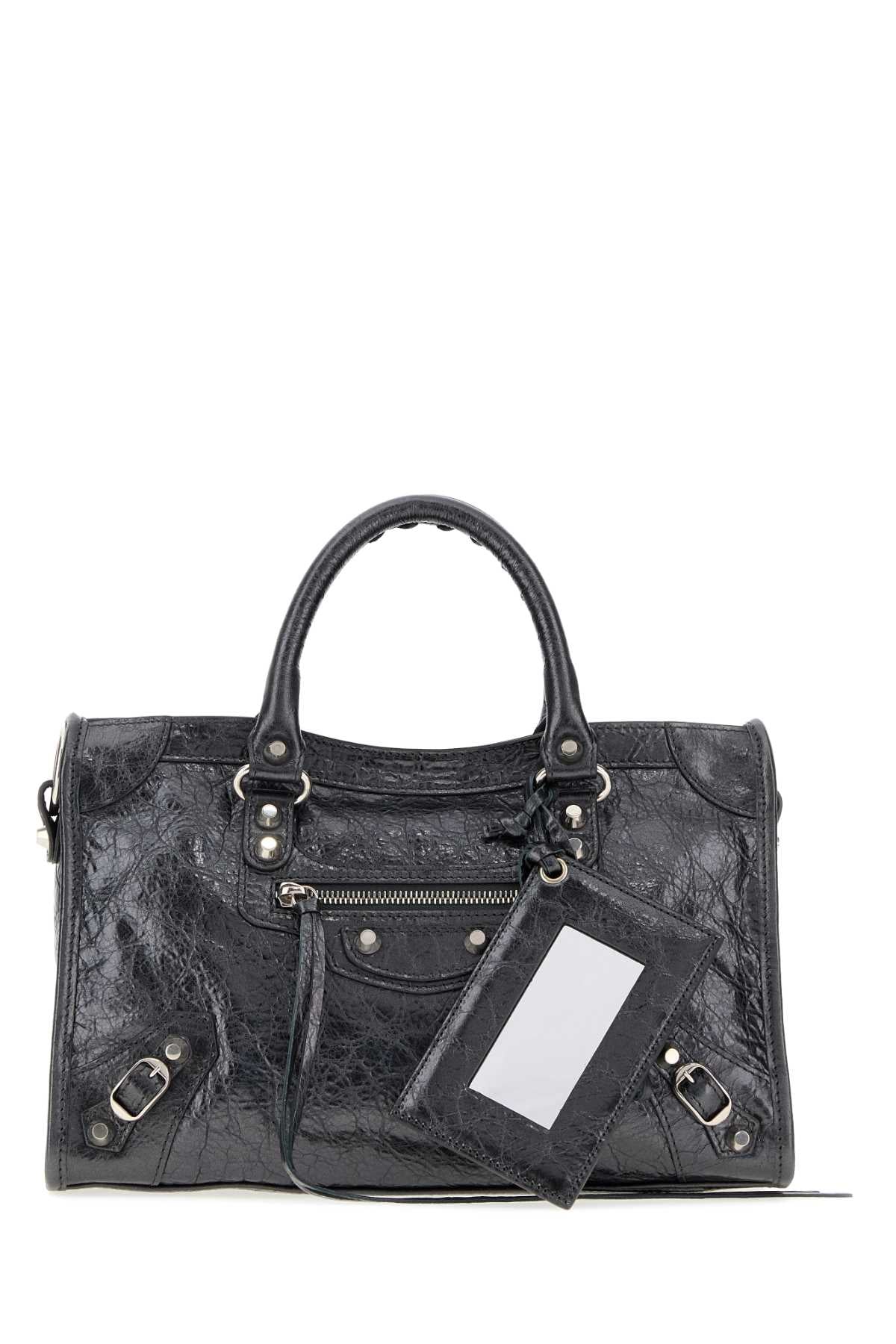 Balenciaga Women Silver Leather Small Le City Handbag BALENCIAGA