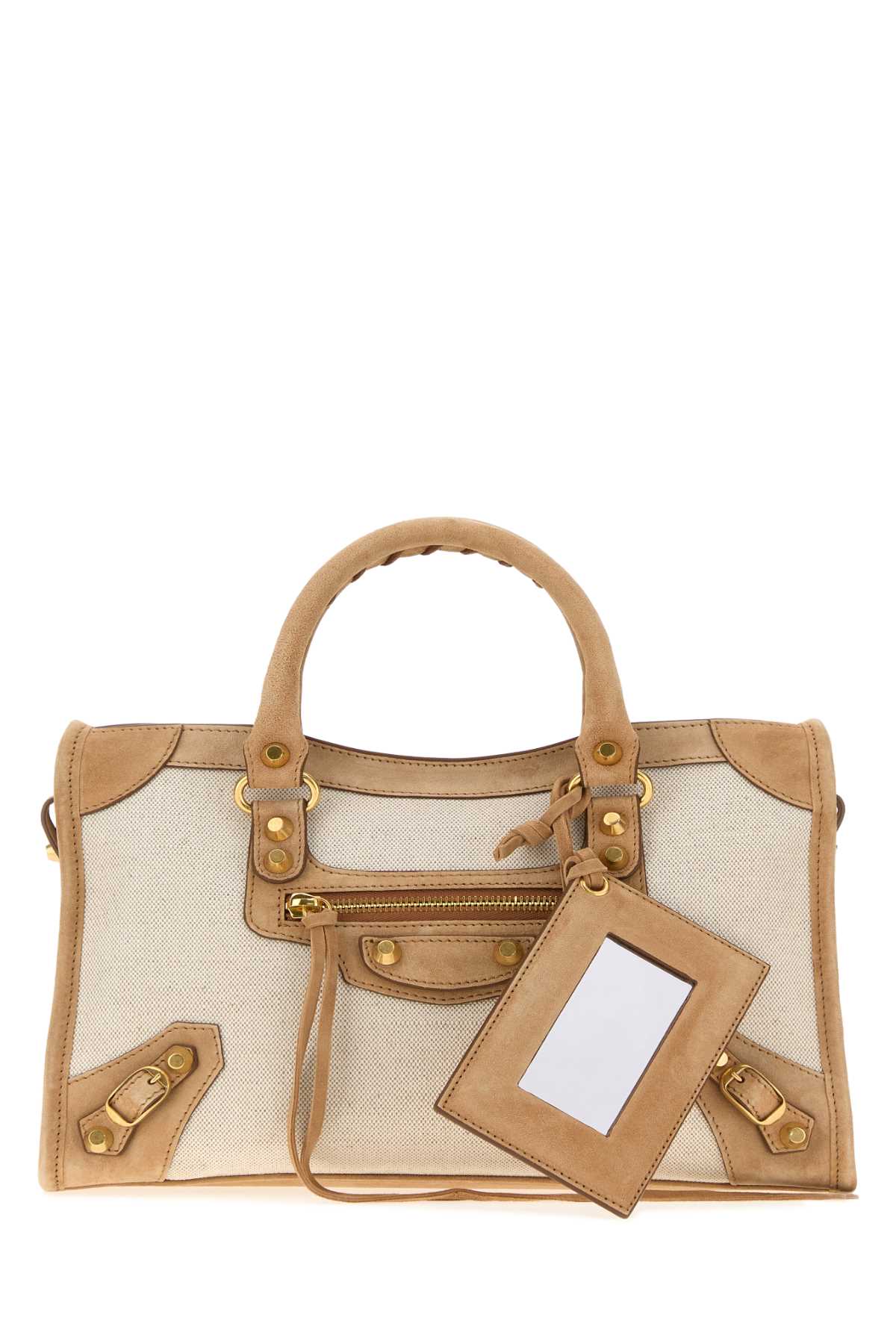 Balenciaga Women Two-Tone Canvas And Suede Small Le City Handbag