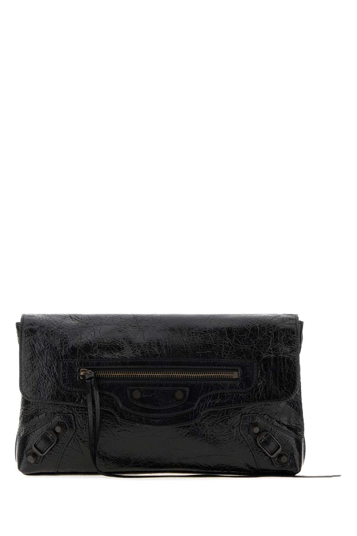 Balenciaga Women Black Leather Le City Clutch BALENCIAGA