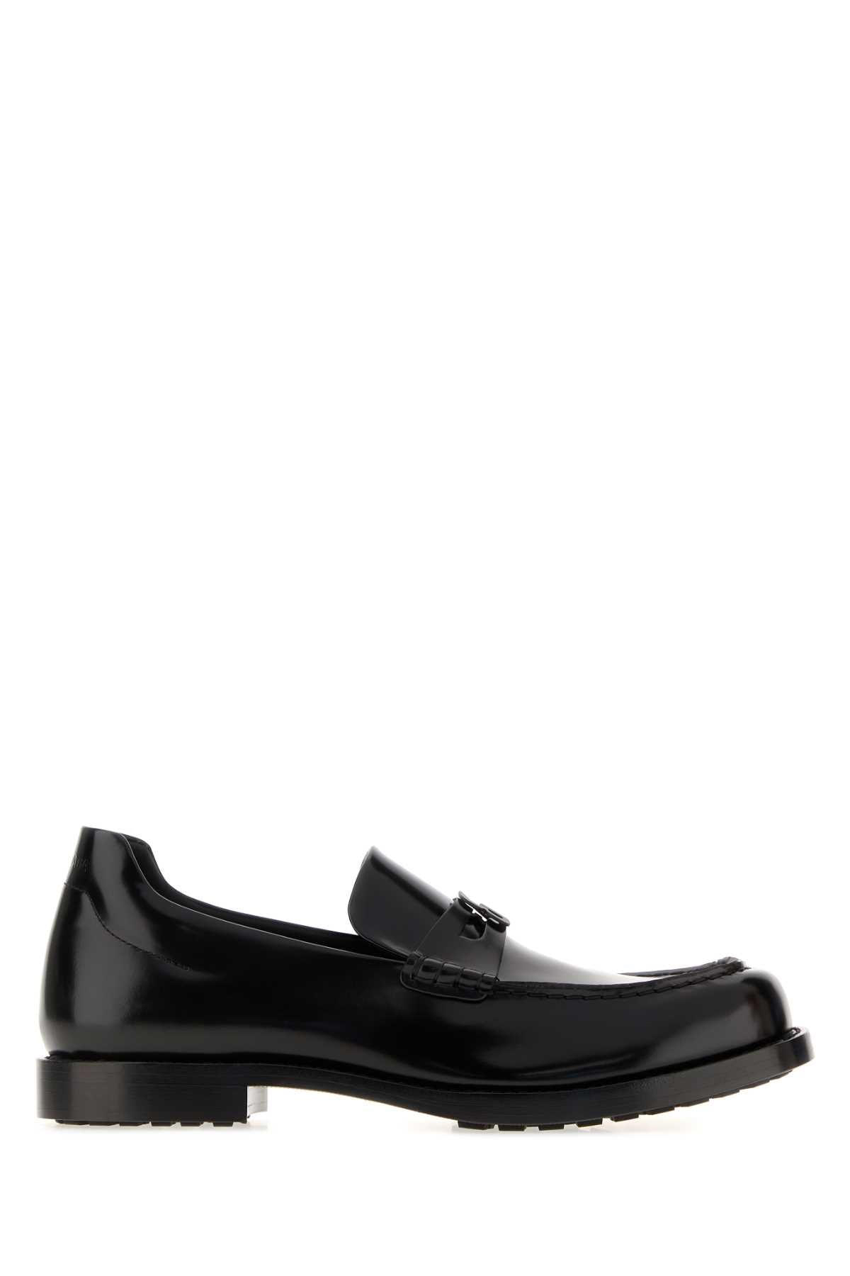 Balenciaga Men Black Leather Comfy Loafers BALENCIAGA