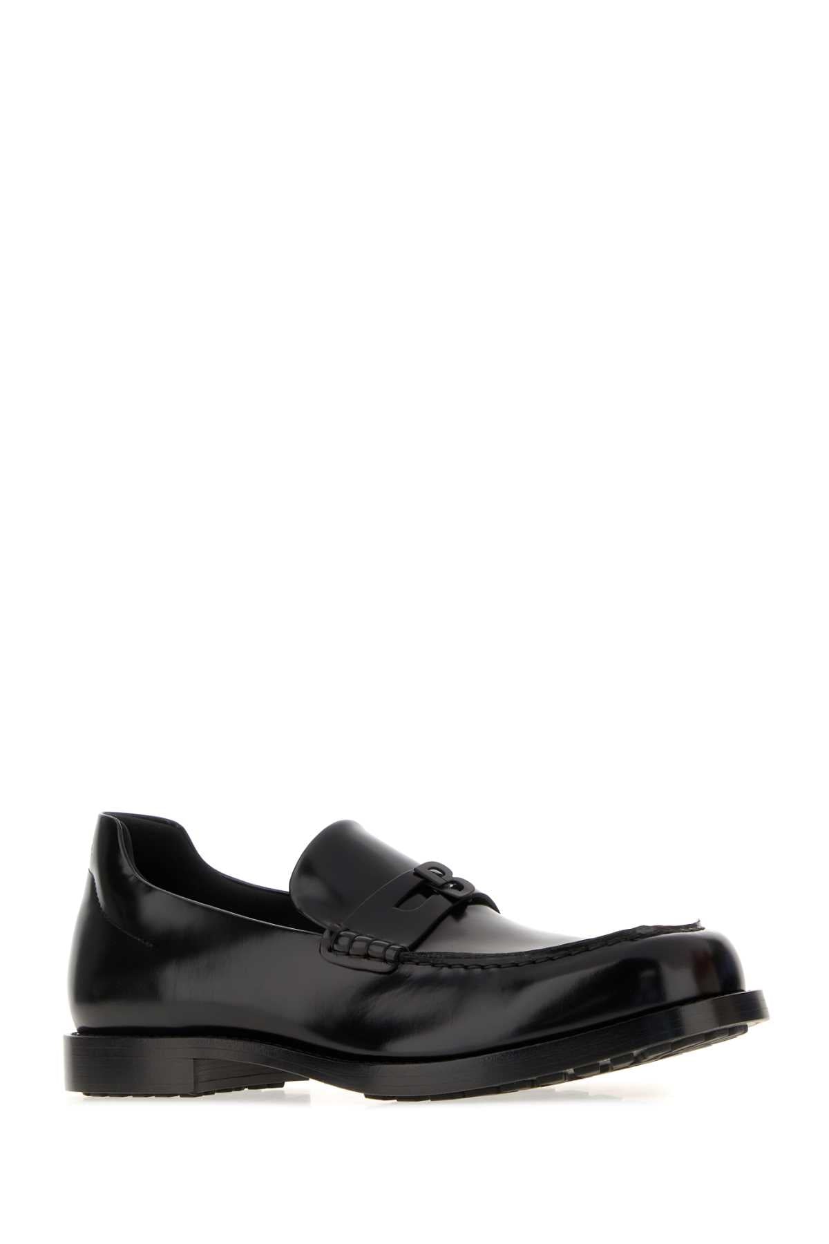 Balenciaga Men Black Leather Comfy Loafers BALENCIAGA
