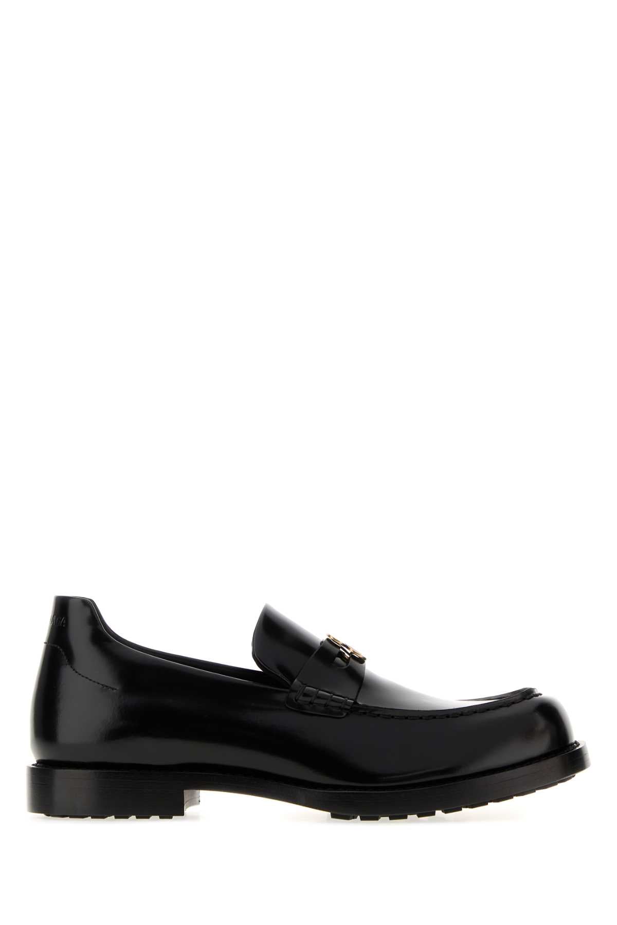 Balenciaga Women Black Leather Confy Loafers BALENCIAGA