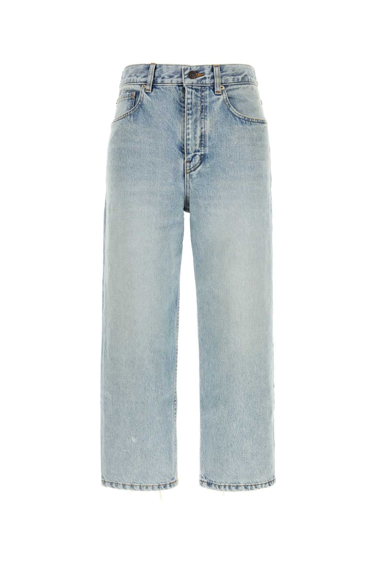 Balenciaga Women Light-Blue Denim Jeans BALENCIAGA