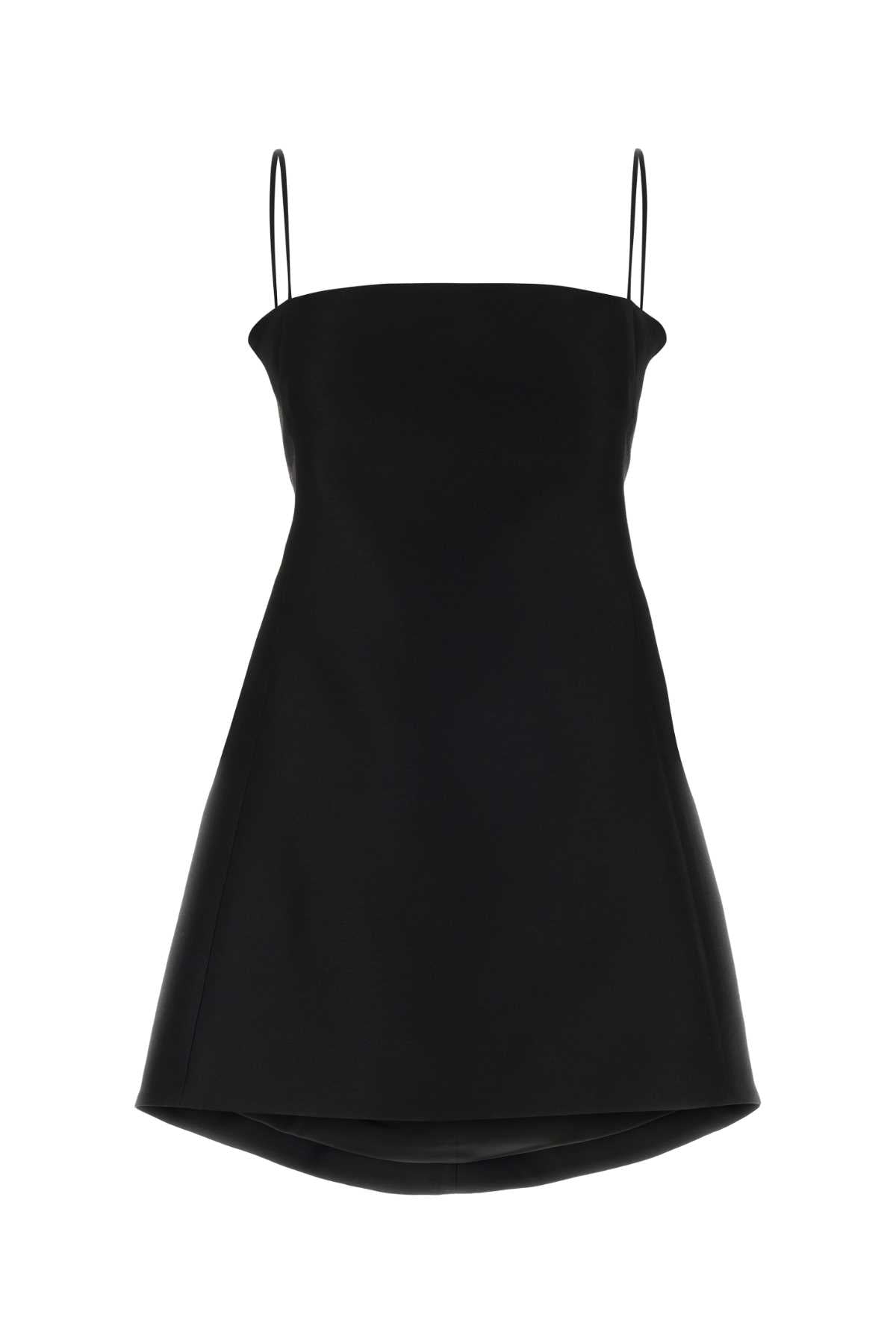 Balenciaga Women Black Wool Blend Mini Dress BALENCIAGA