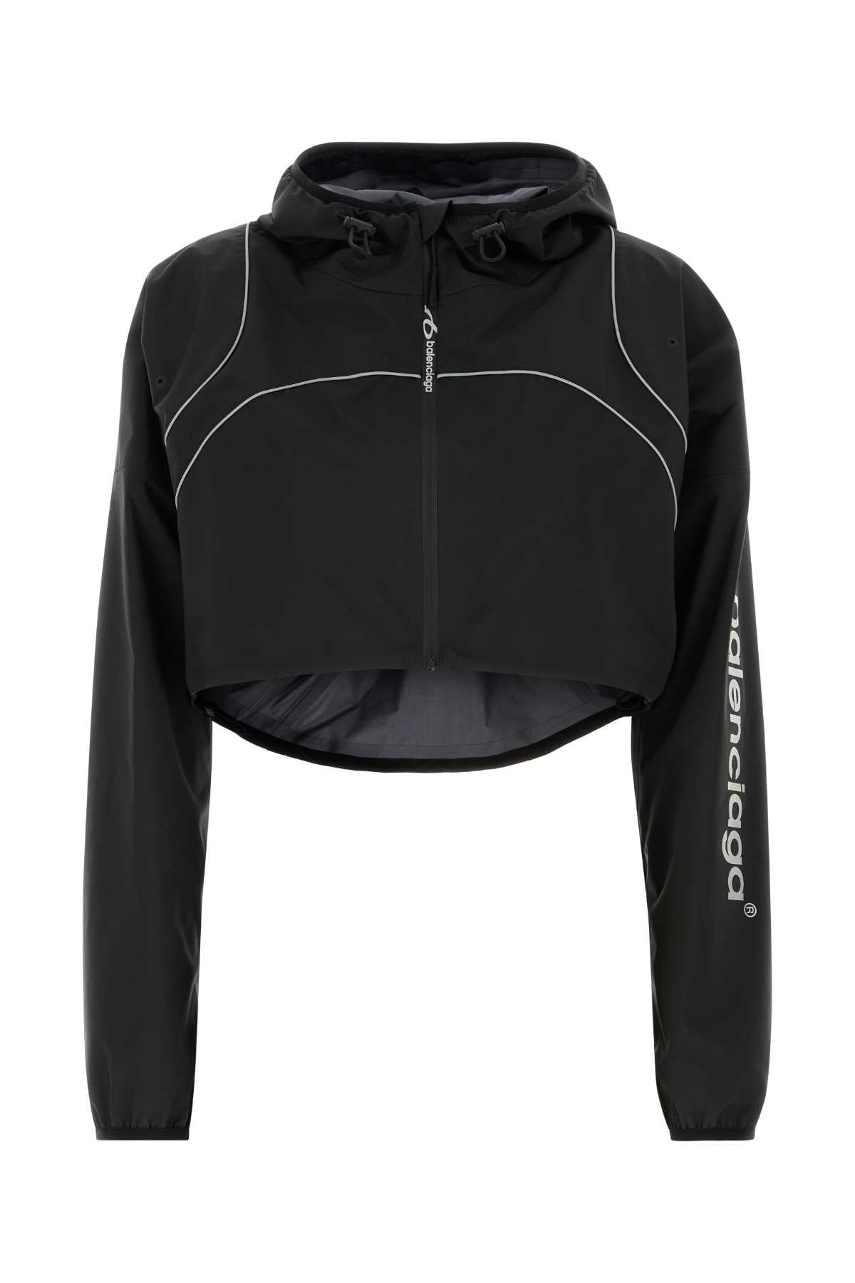 Balenciaga Women Black Tech Fabric Windbreaker BALENCIAGA