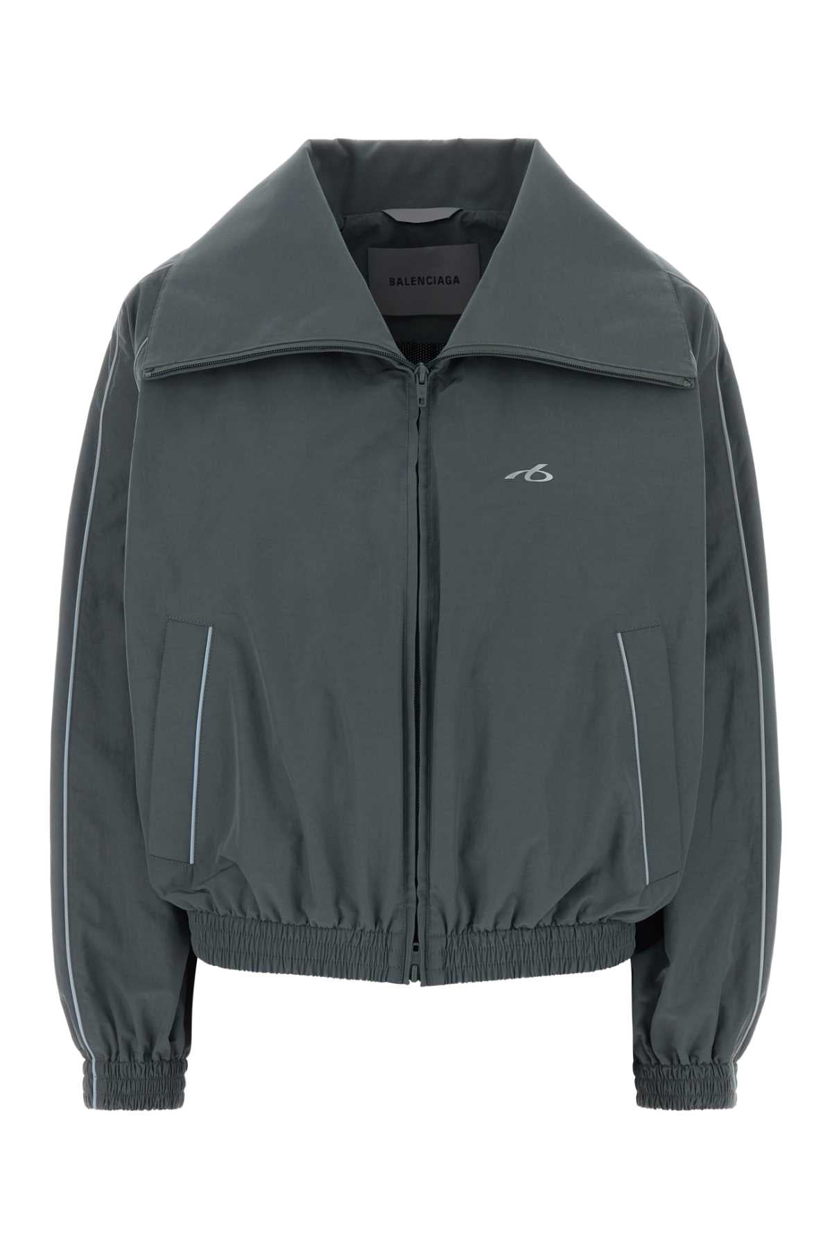 Balenciaga Women Grey Tech Fabric Windbreaker BALENCIAGA