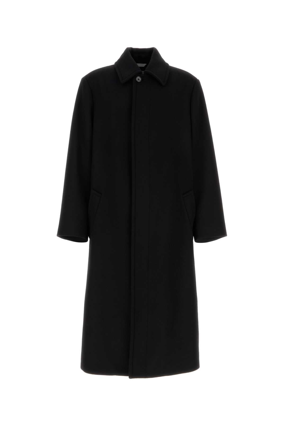 Balenciaga Men Black Wool Coat BALENCIAGA