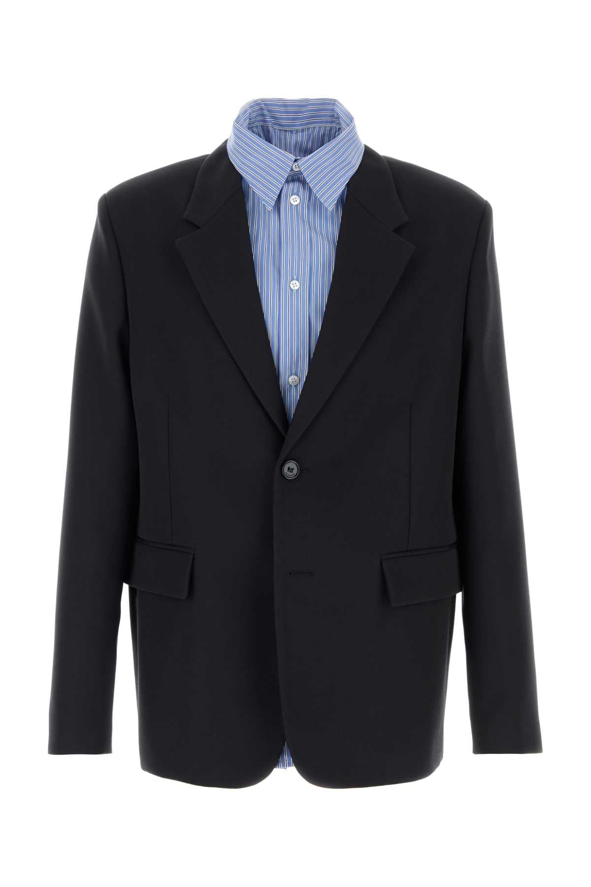 Balenciaga Men Black Wool Blazer BALENCIAGA