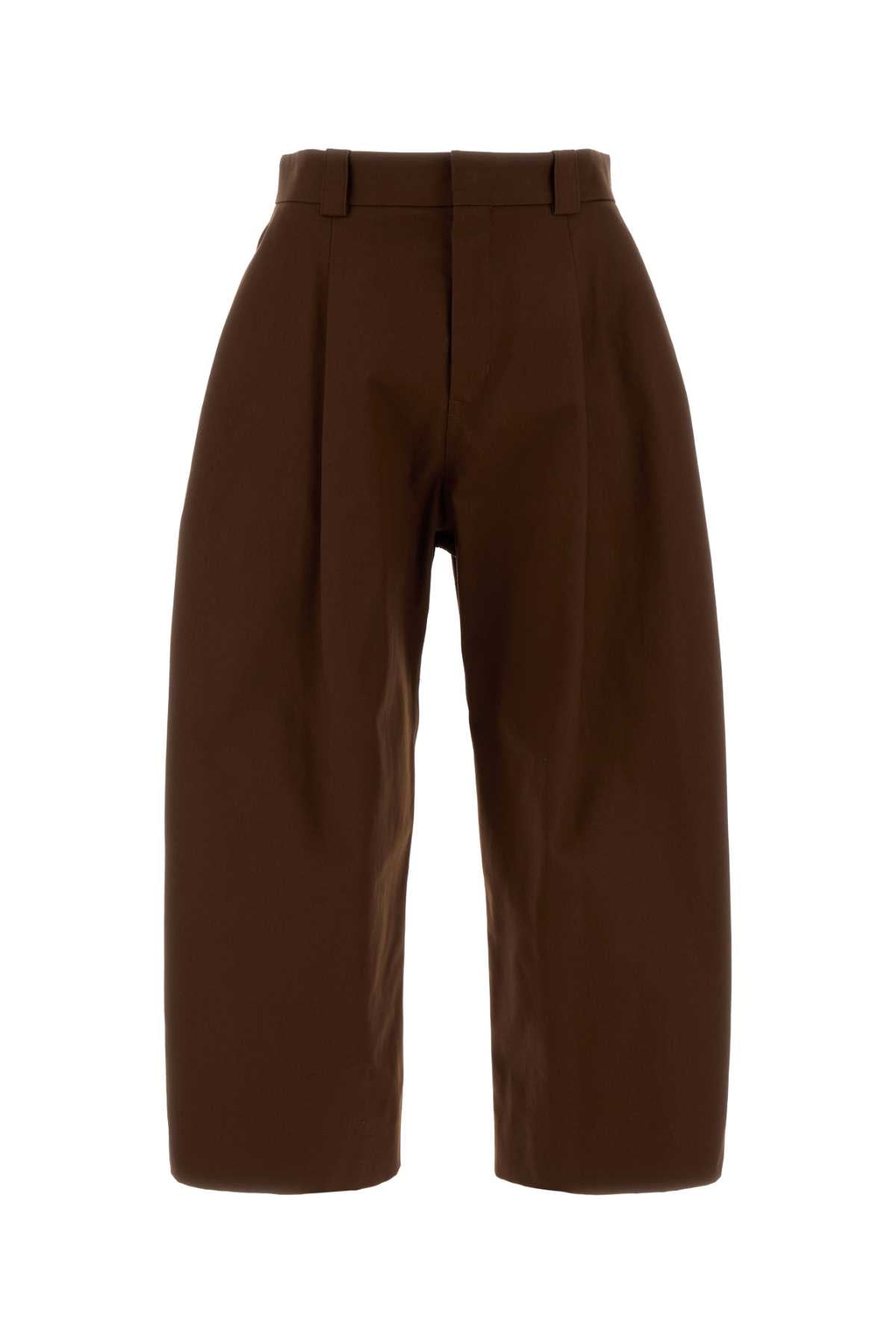 Balenciaga Men Chocolate Cotton Wide-Leg Pant BALENCIAGA