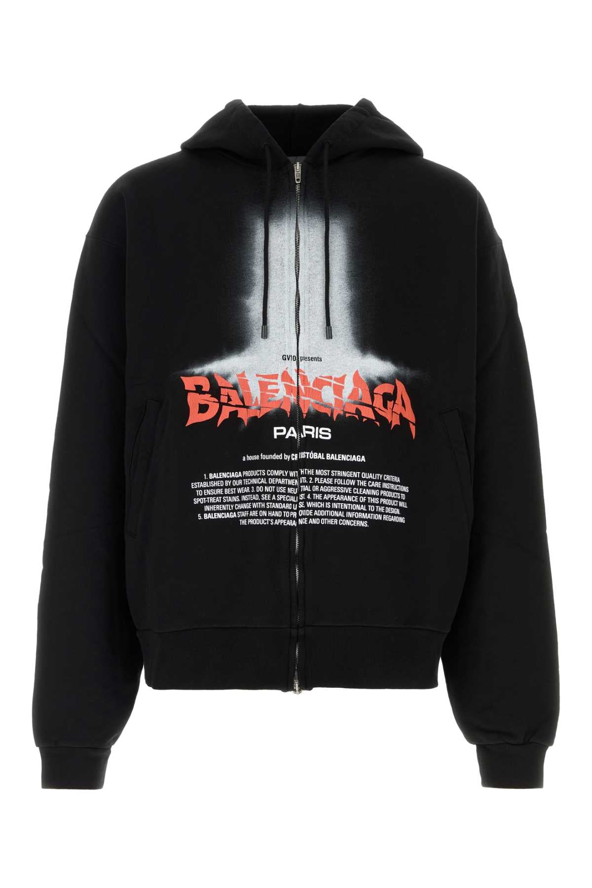 Balenciaga Men Black Cotton Sweatshirt BALENCIAGA