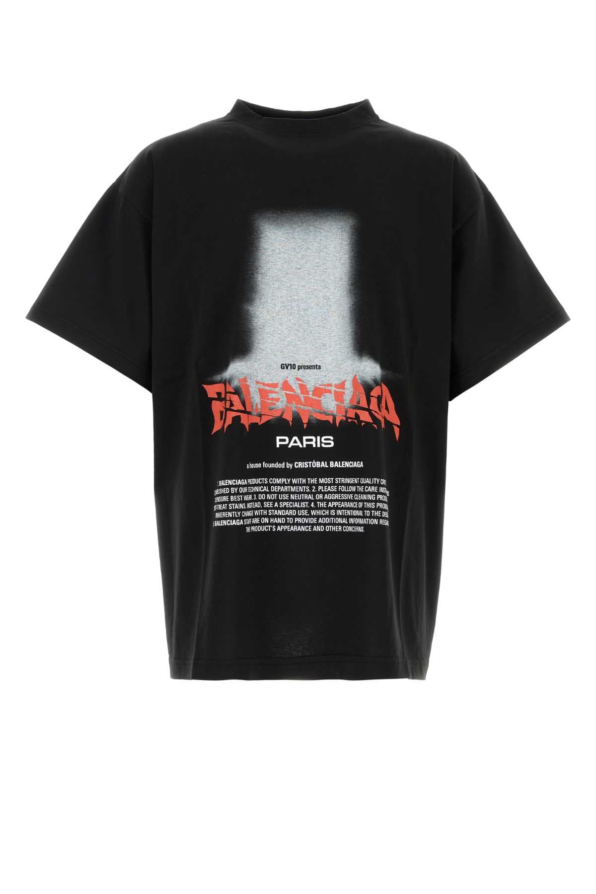 Balenciaga Men Black Cotton Oversize T-Shirt BALENCIAGA