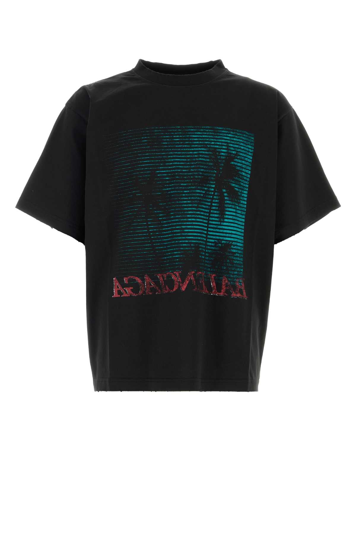 Balenciaga Men Black Cotton Oversize T-Shirt BALENCIAGA