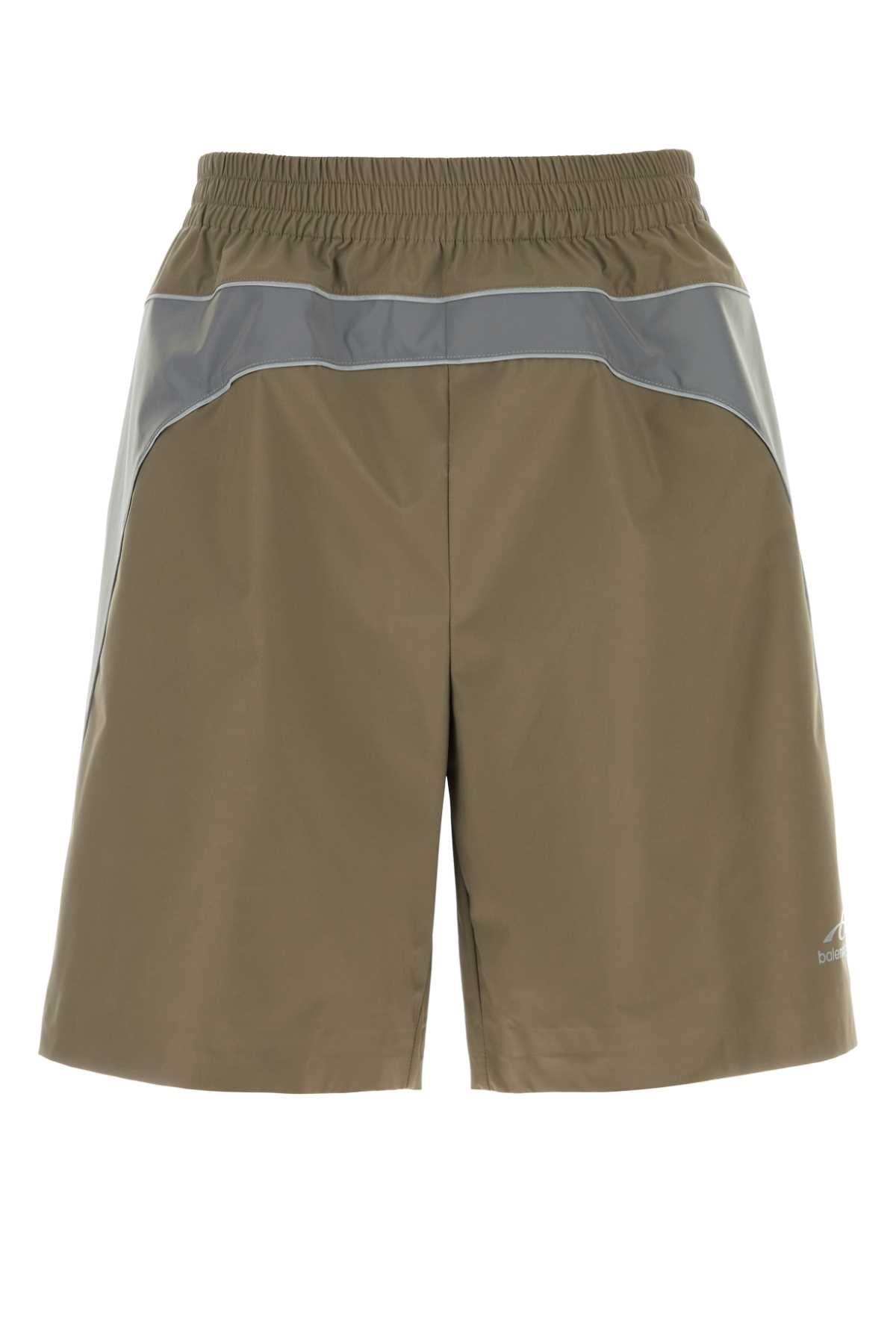 Balenciaga Men Mud Tech Fabric Bermuda Shorts BALENCIAGA
