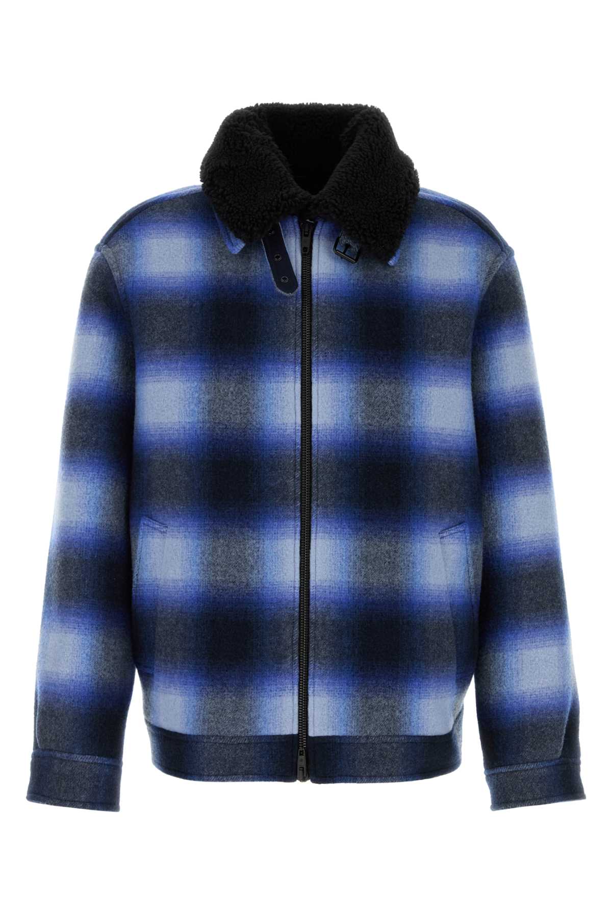 Balenciaga Men Embroidered Wool Bomber Jacket BALENCIAGA