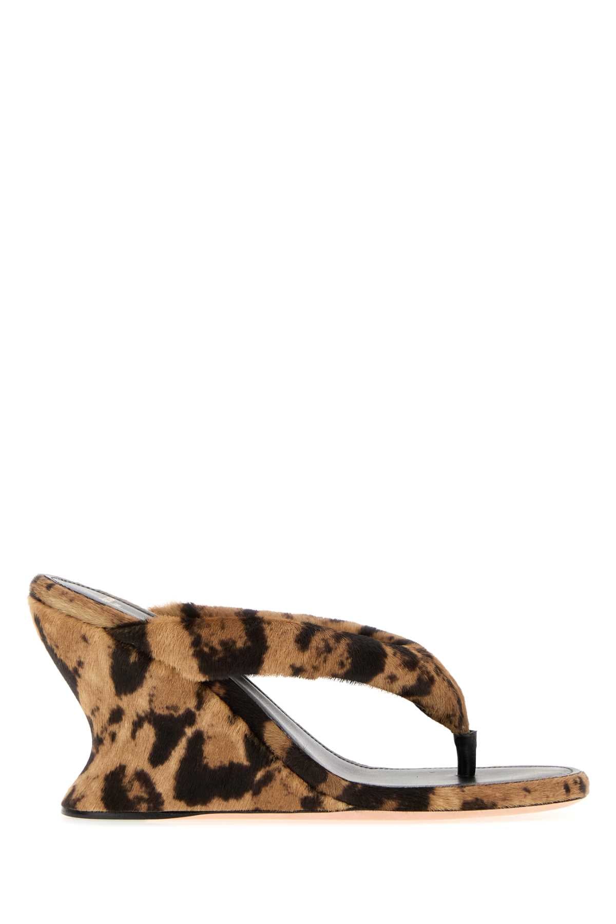 Balenciaga Women Printed Calf Hair Gaeta Thing Mules BALENCIAGA