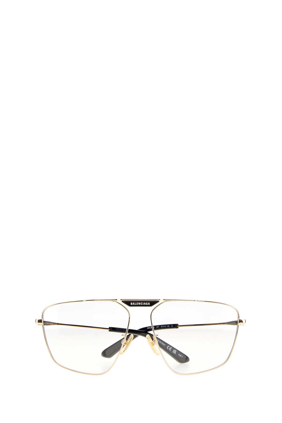 Balenciaga Women Gold Metal Tag 2.0 Navigator Sunglasses BALENCIAGA