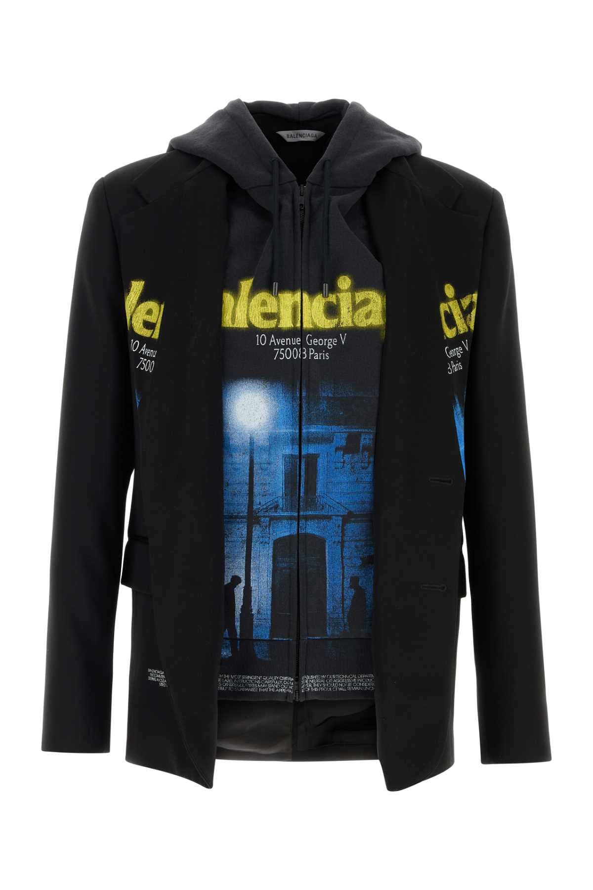 Balenciaga Men Black Wool Blazer BALENCIAGA