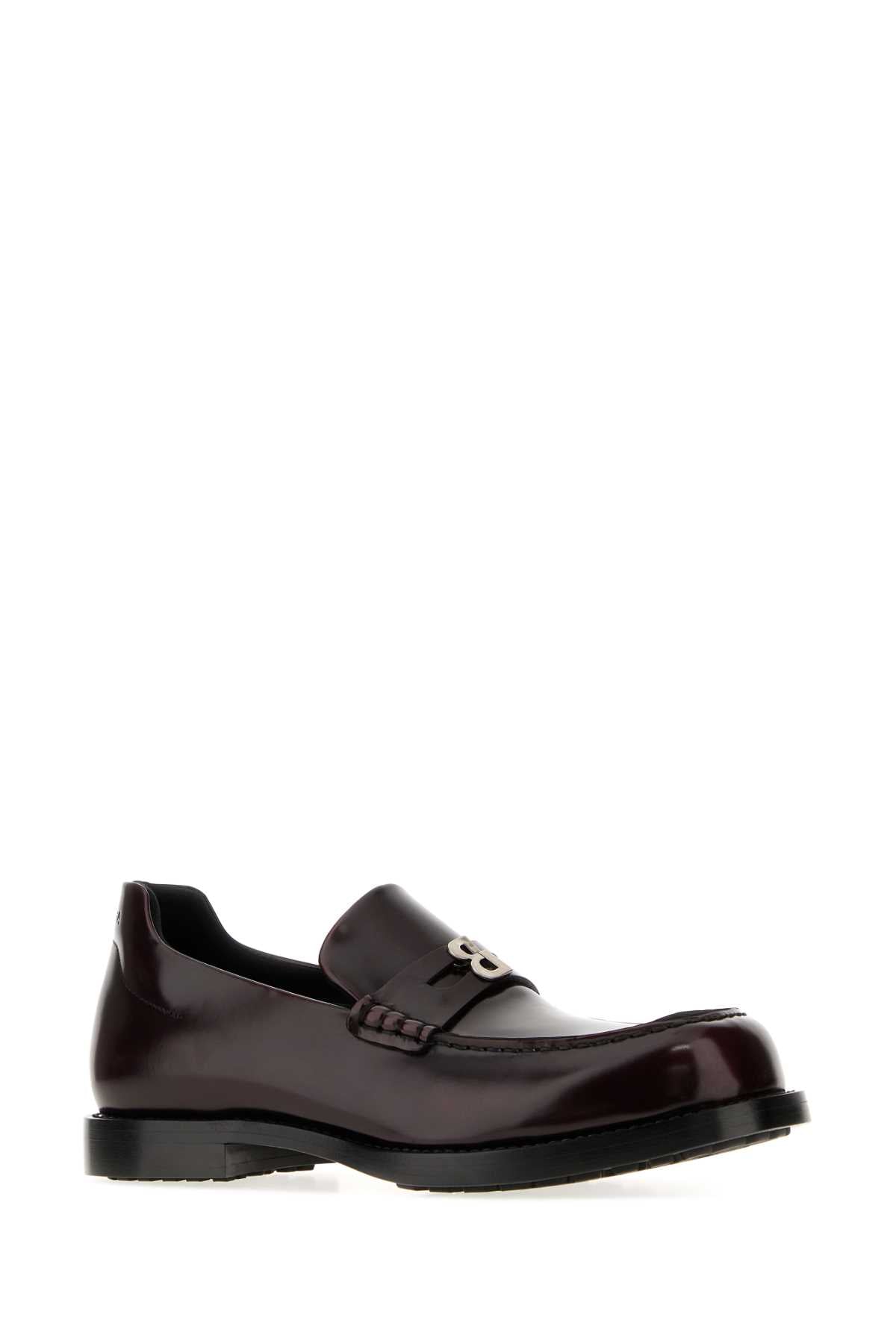 Balenciaga Men Dark Brown Leather Comfy Sneakers BALENCIAGA