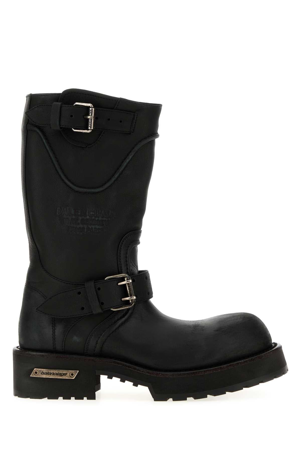 Balenciaga Women Slate Leather Venom Boots BALENCIAGA