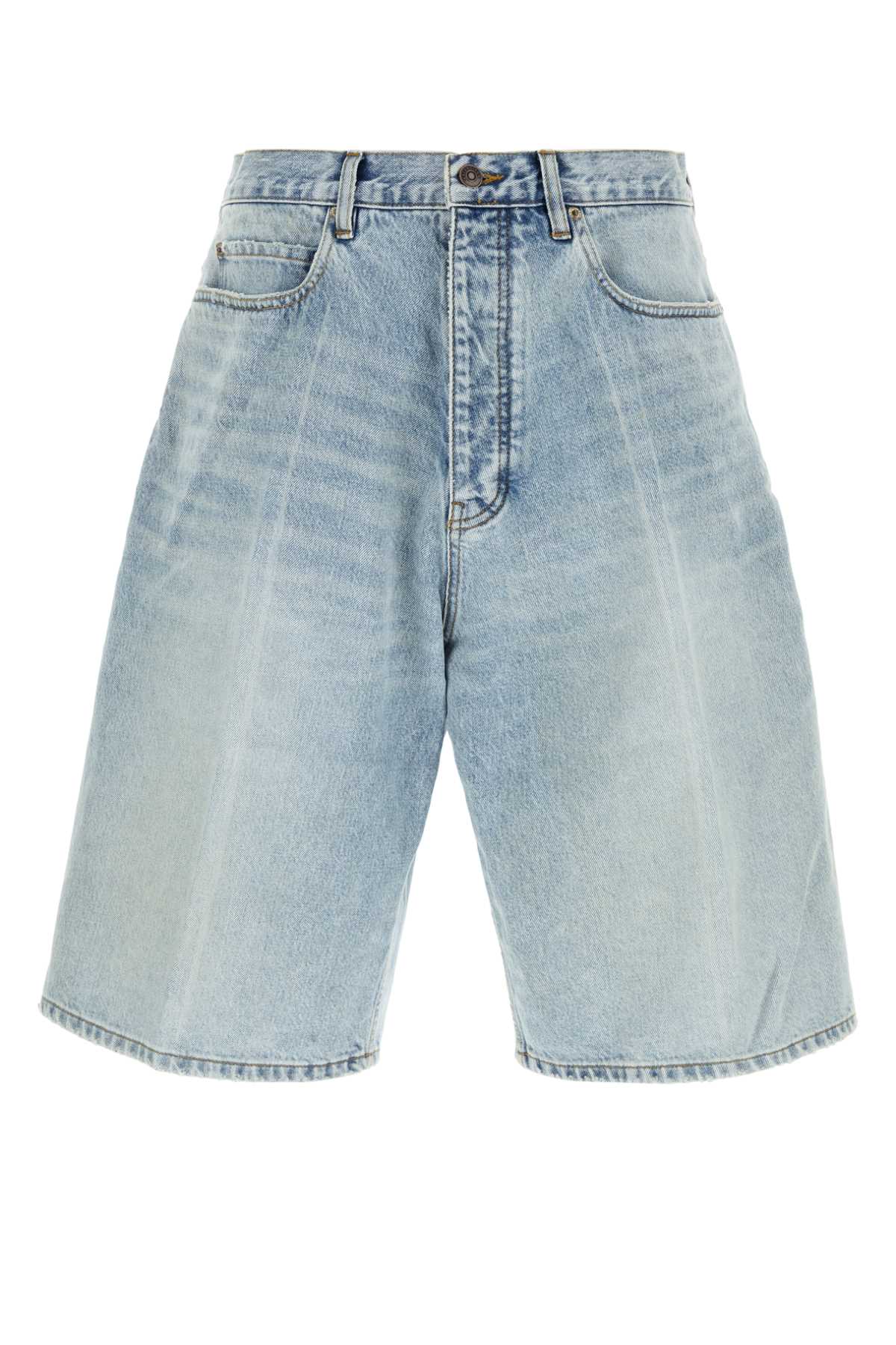 Balenciaga Men Denim Bermuda Shorts BALENCIAGA