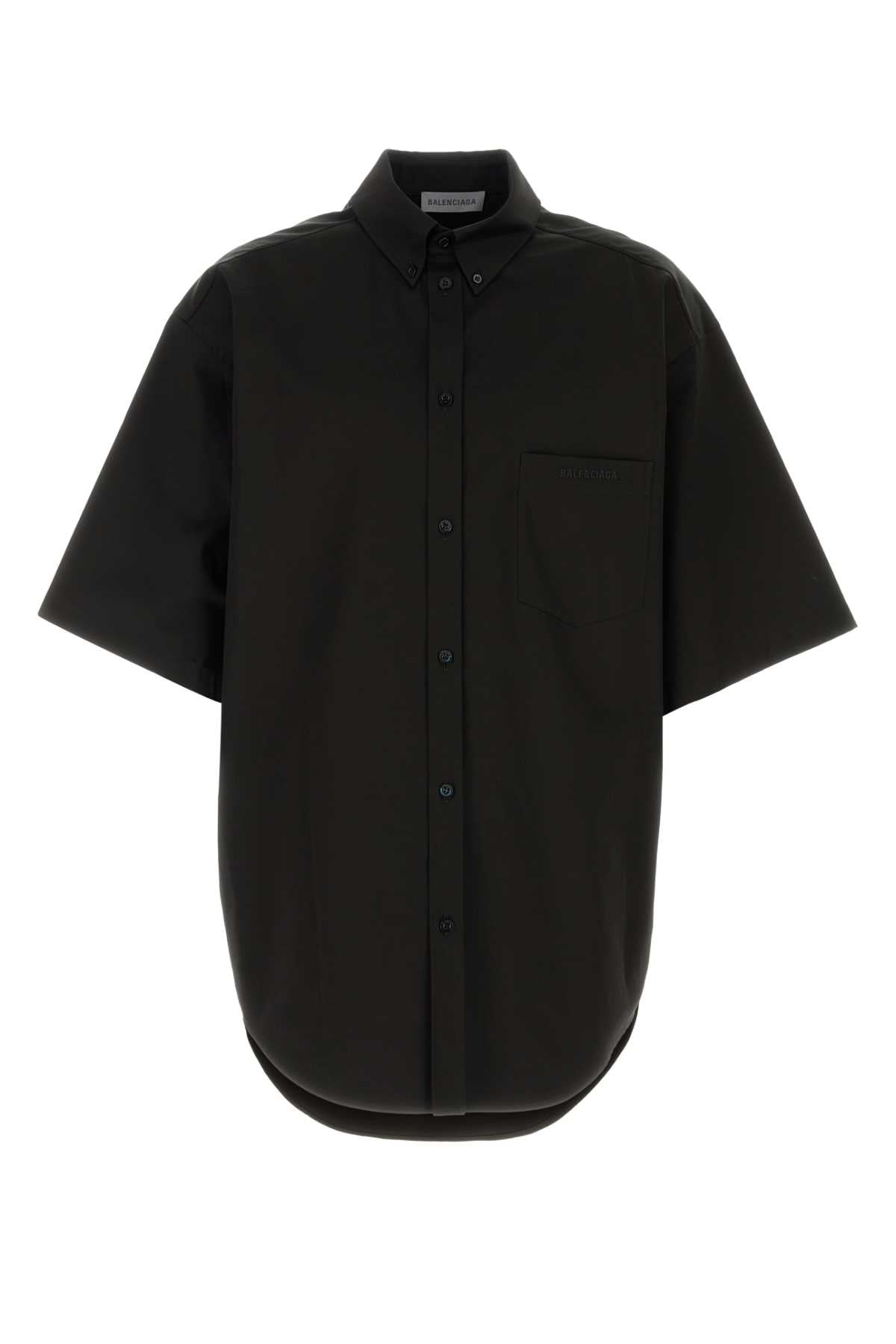 Balenciaga Men Black Twill Oversize Shirt BALENCIAGA