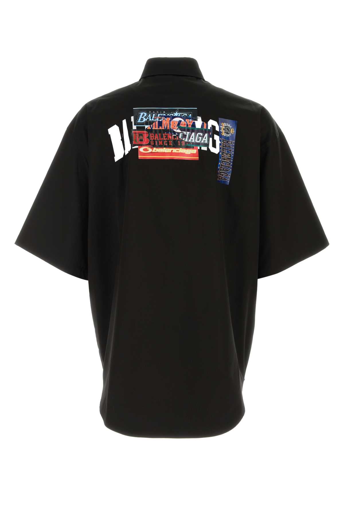 Balenciaga Men Black Twill Oversize Shirt BALENCIAGA