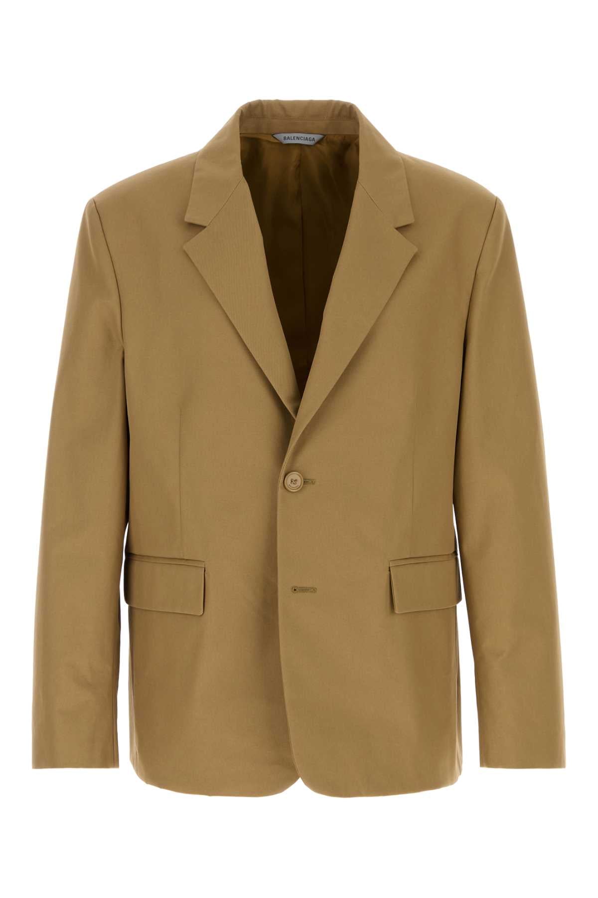 Balenciaga Men Beige Cotton Blazer BALENCIAGA