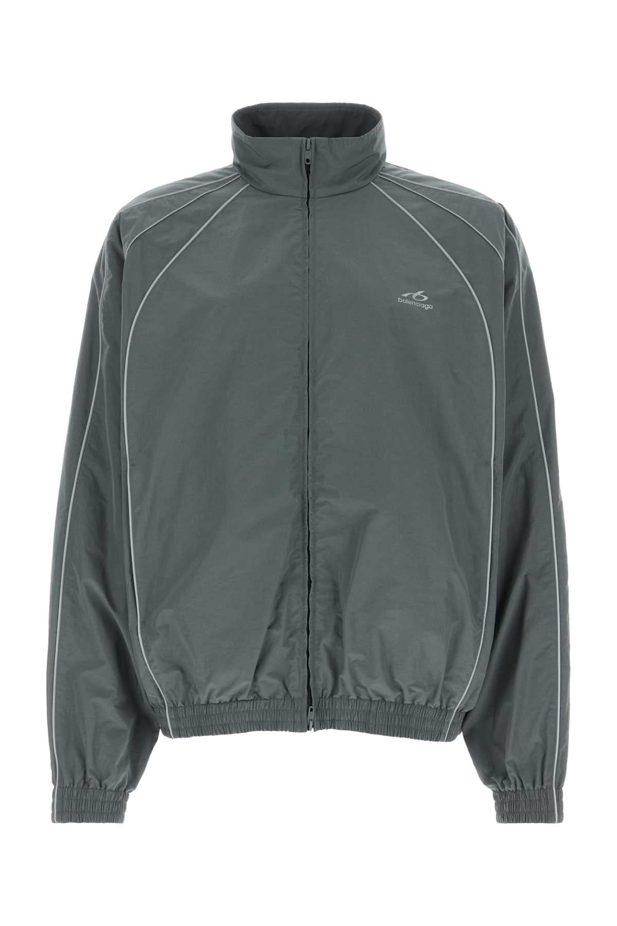 Balenciaga Men Dark Grey Cotton And Nylon Jacket BALENCIAGA