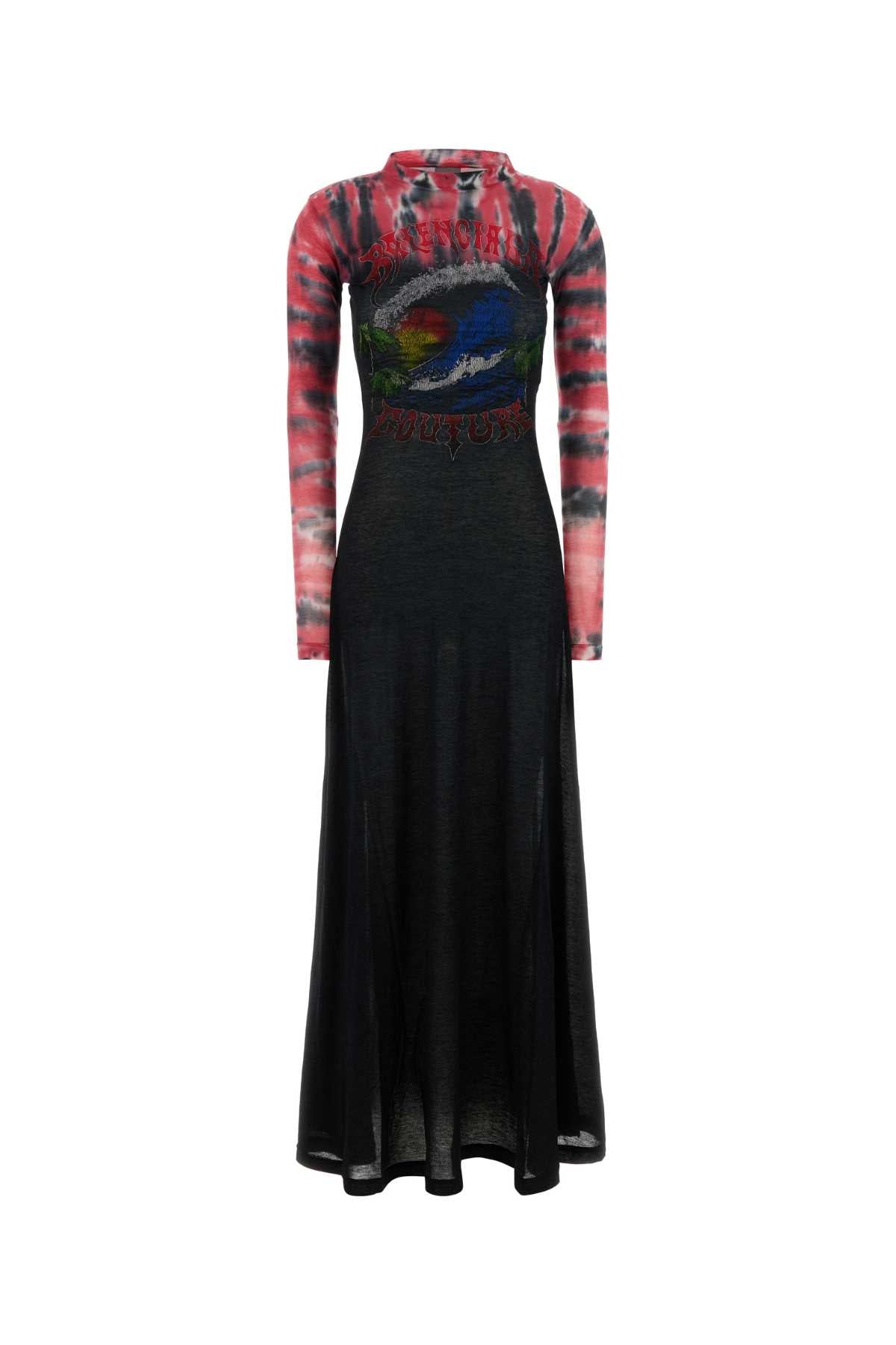 Balenciaga Women Printed Jersey Dress BALENCIAGA