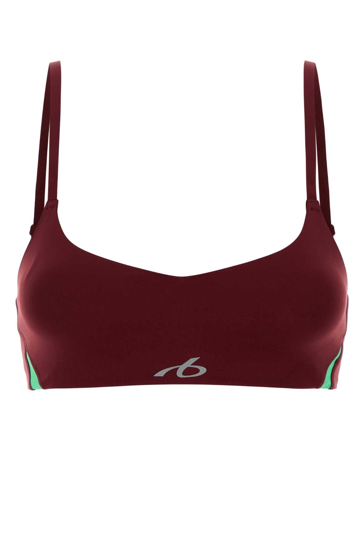 Balenciaga Women Burgundy Stretch Nylon Bra BALENCIAGA