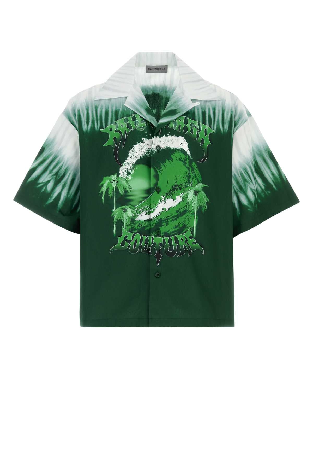 Balenciaga Men Printed Poplin Shirt BALENCIAGA