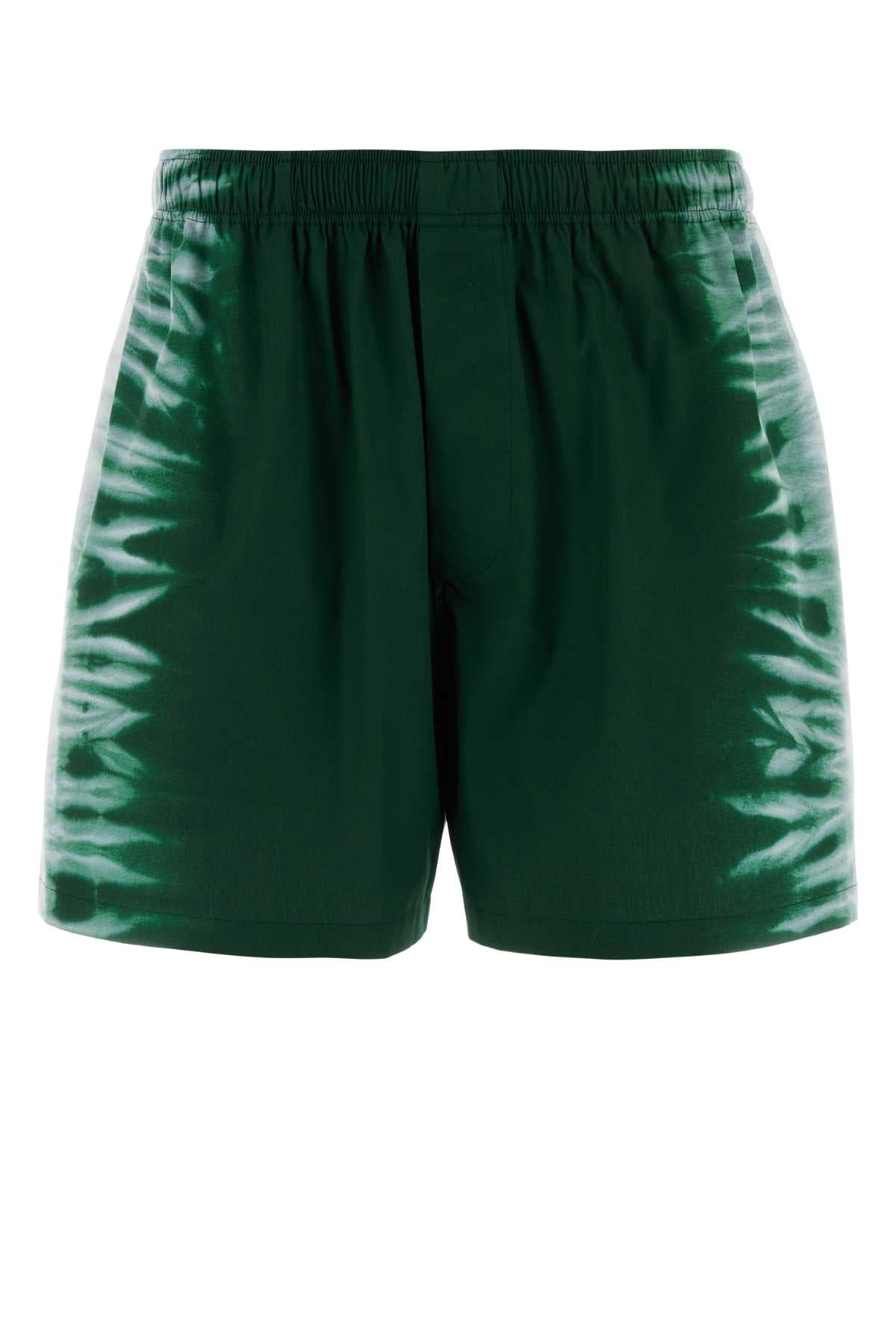 Balenciaga Men Printed Poplin Bermuda Shorts BALENCIAGA