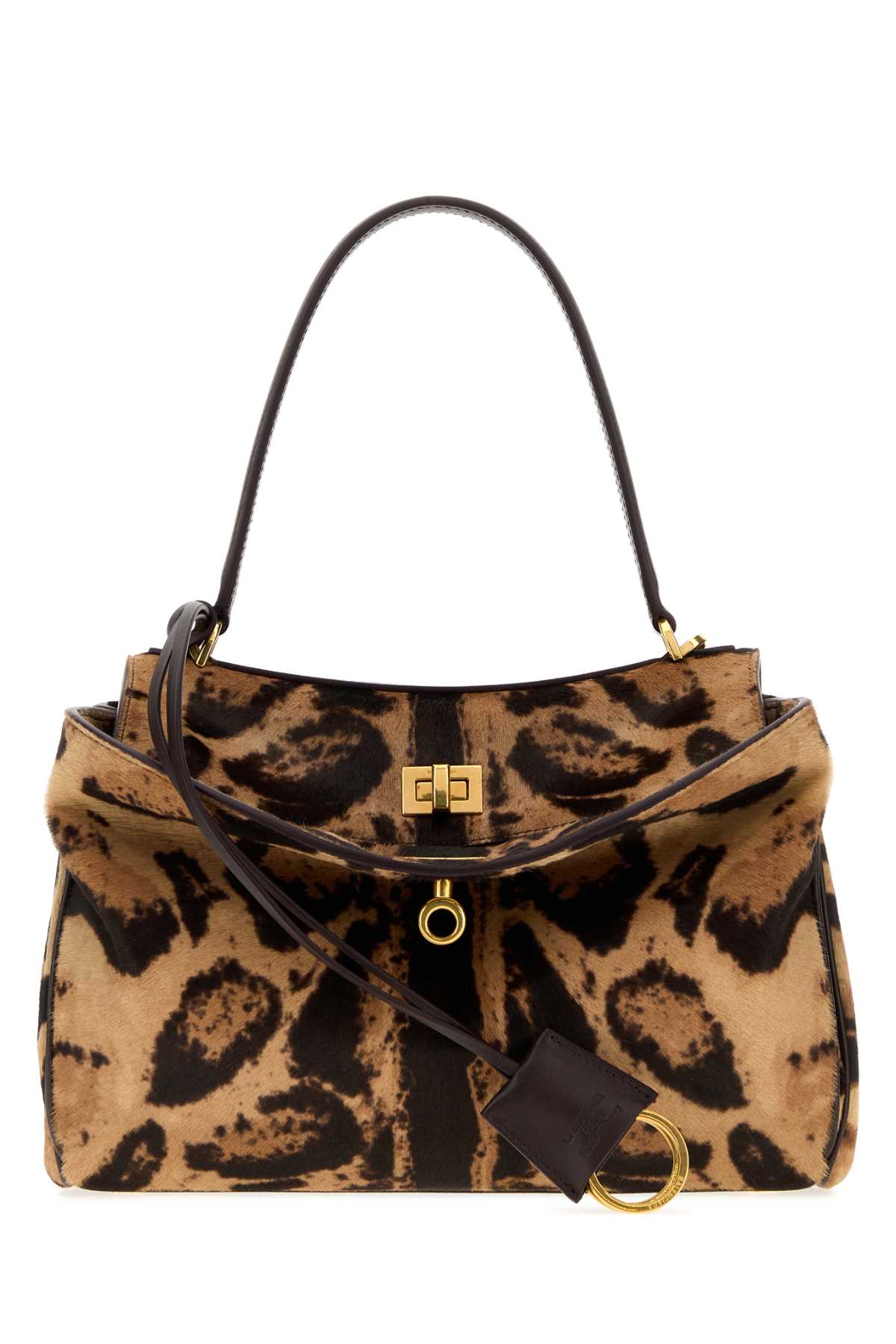 Balenciaga Women Printed Calf Hair Rodeo Handbag BALENCIAGA