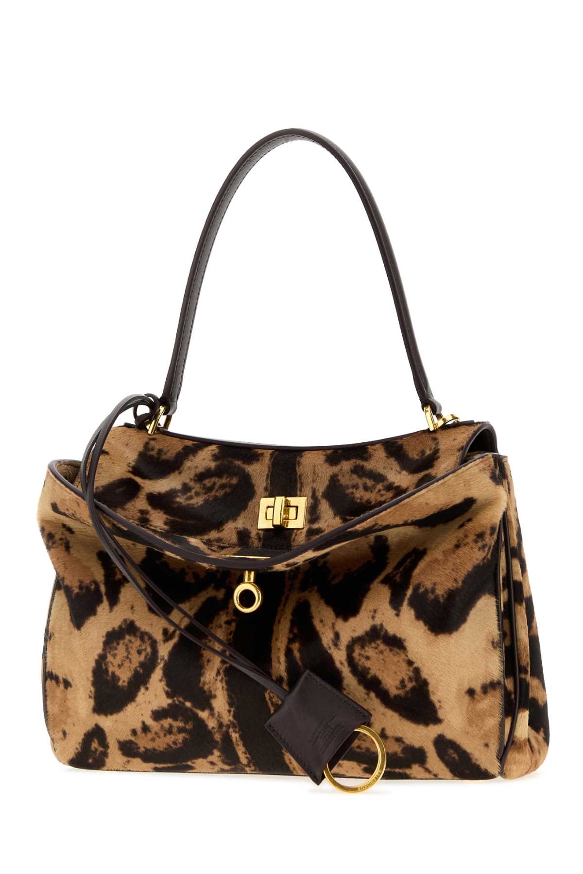 Balenciaga Women Printed Calf Hair Rodeo Handbag BALENCIAGA
