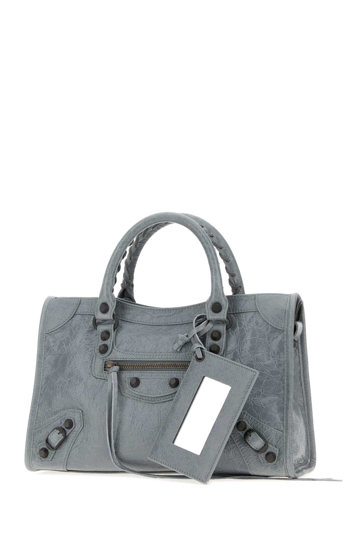 Balenciaga Women Graphite Leather Small Le City Handbag BALENCIAGA