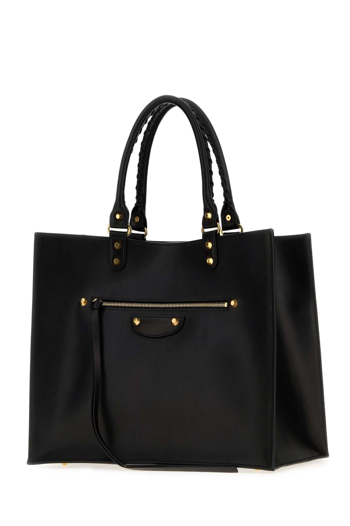 Balenciaga Women Black Leather Large Le City Sleek Handbag BALENCIAGA