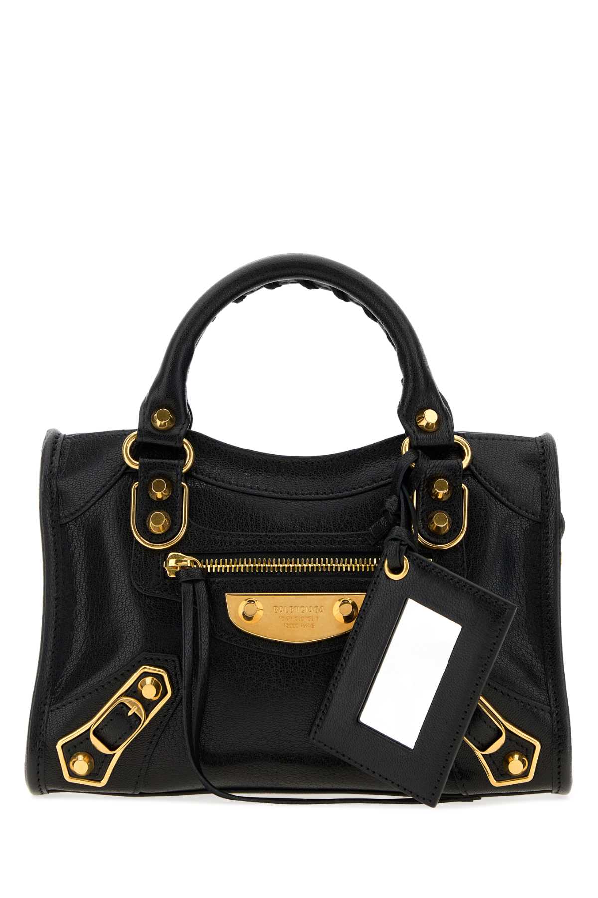 Balenciaga Women Black Leather Mini Le City Uptown Handbag BALENCIAGA