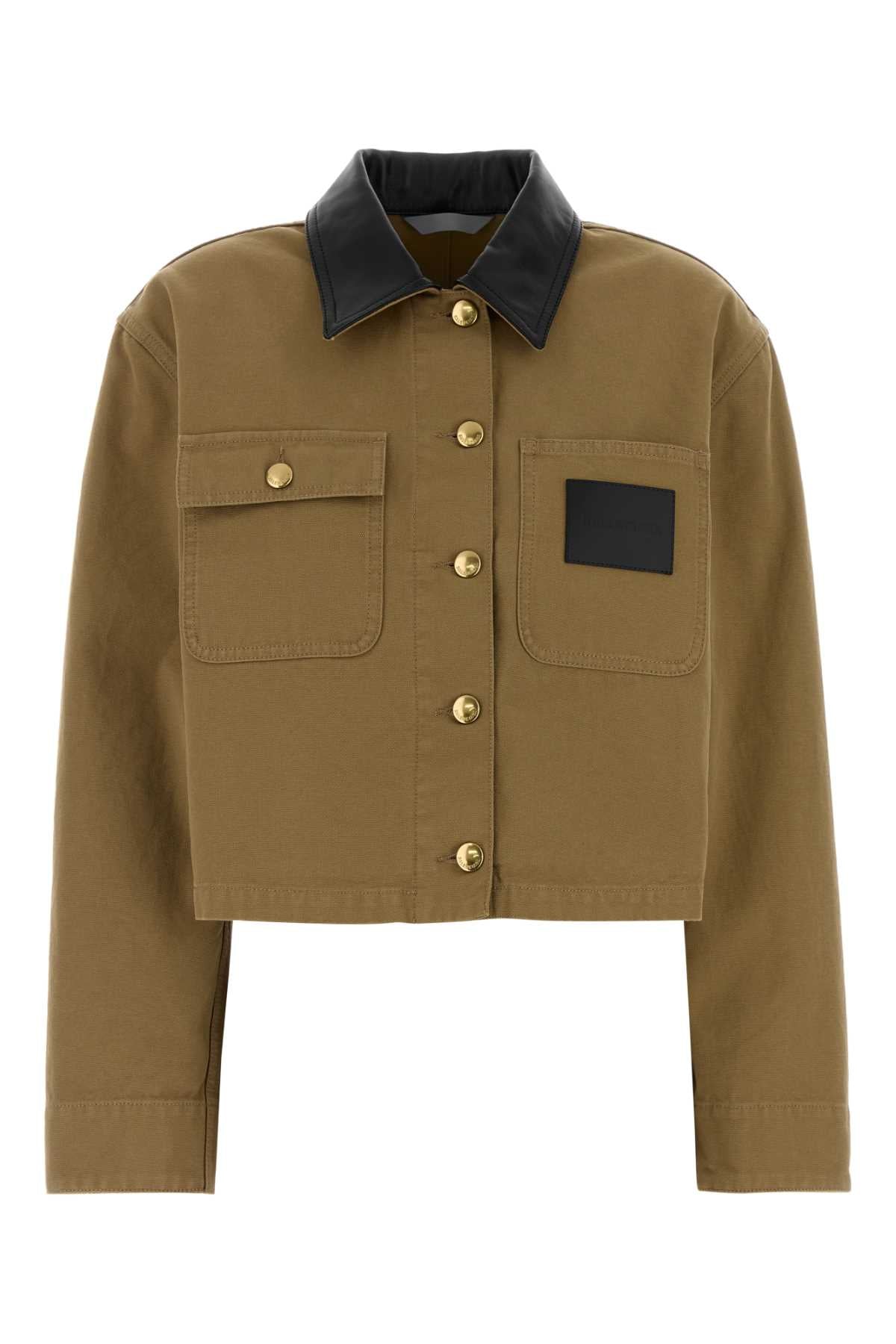 Balenciaga Women Khaki Canvas Jacket BALENCIAGA