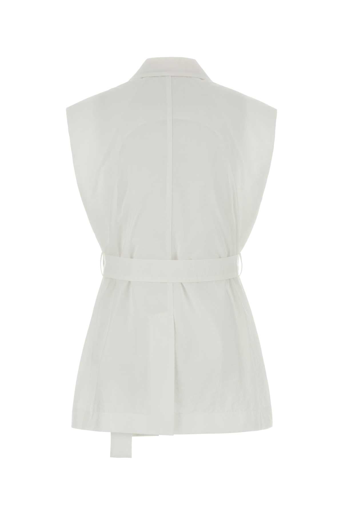 Brunello Cucinelli Women White Cotton Blend Vest BRUNELLO CUCINELLI