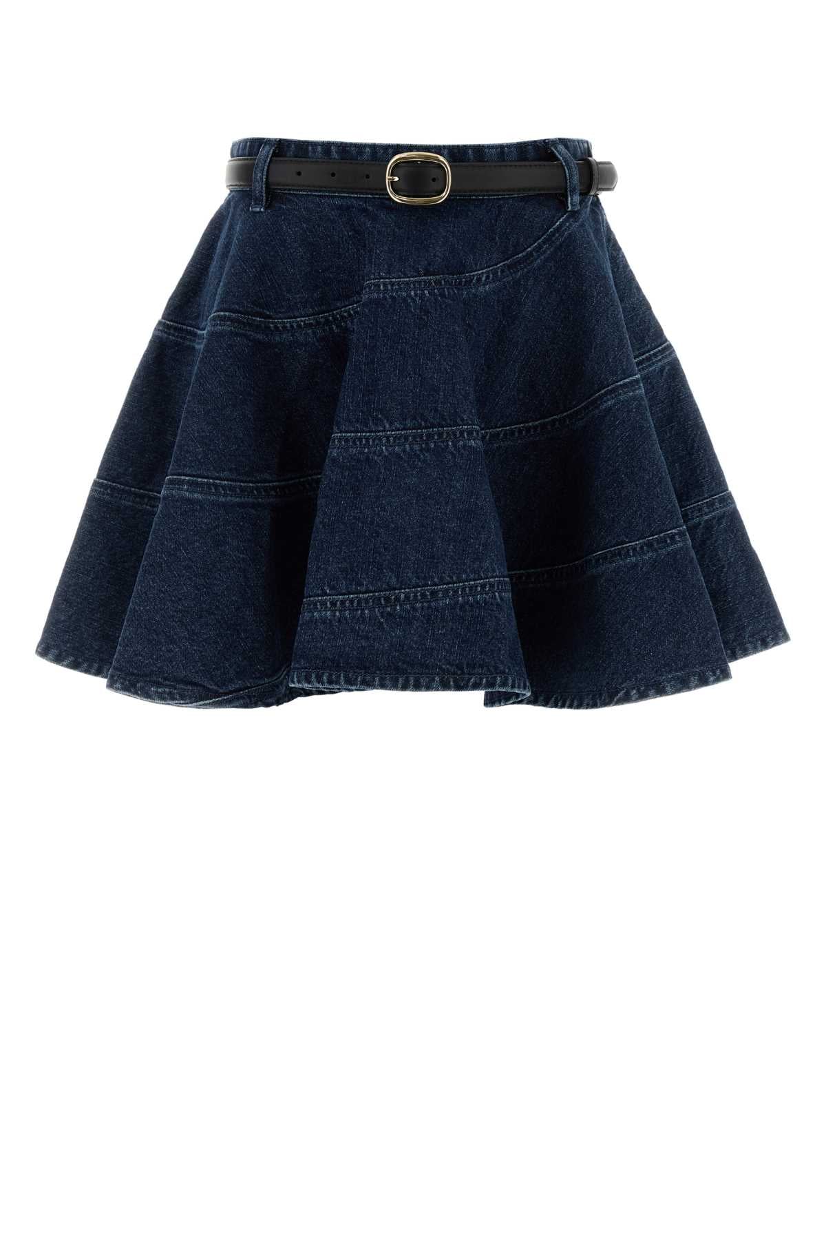 Self Portrait Women Denim Mini Skirt SELF-PORTRAIT