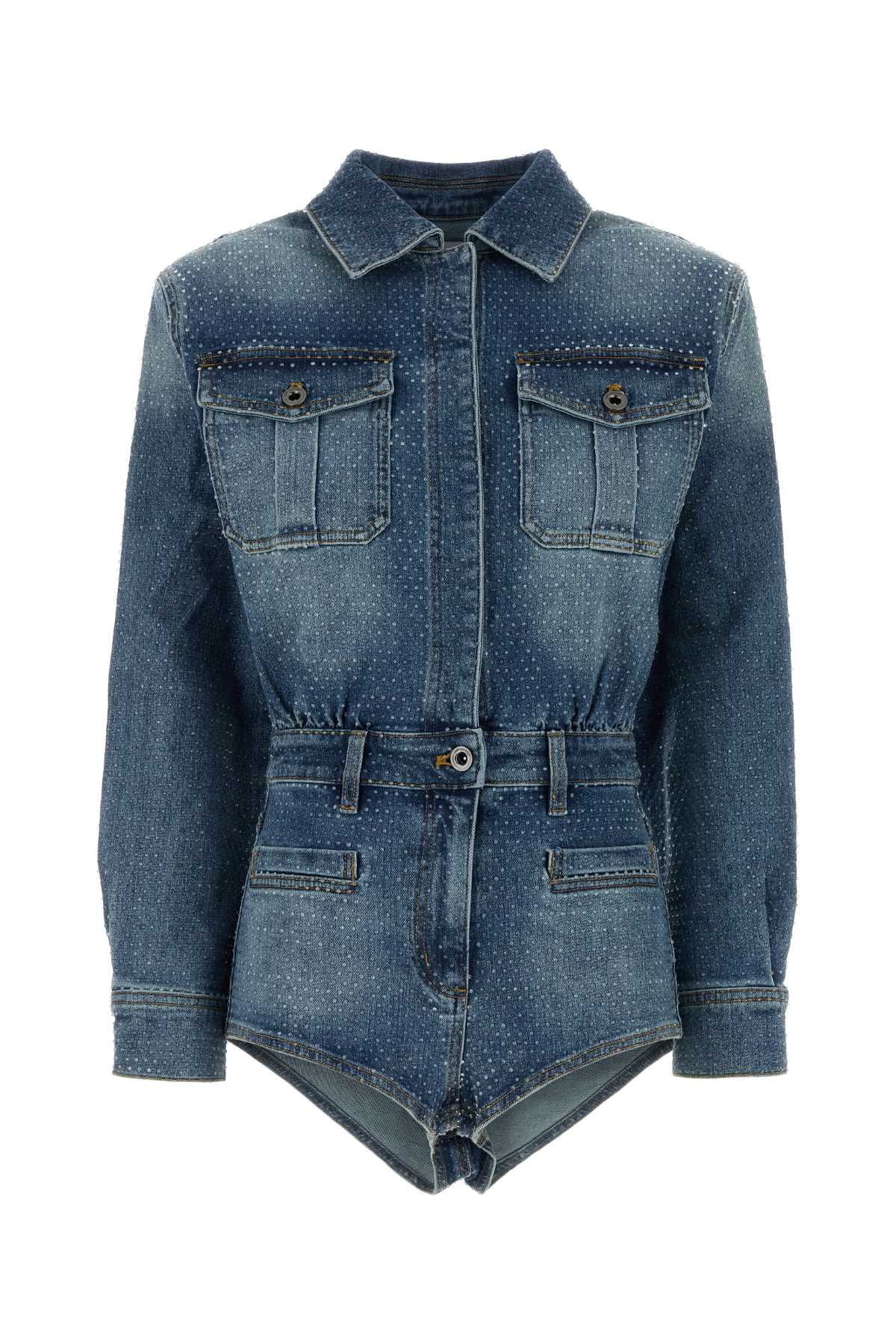 Self Portrait Women Embellished Denim Jumpsuit SELF-PORTRAIT