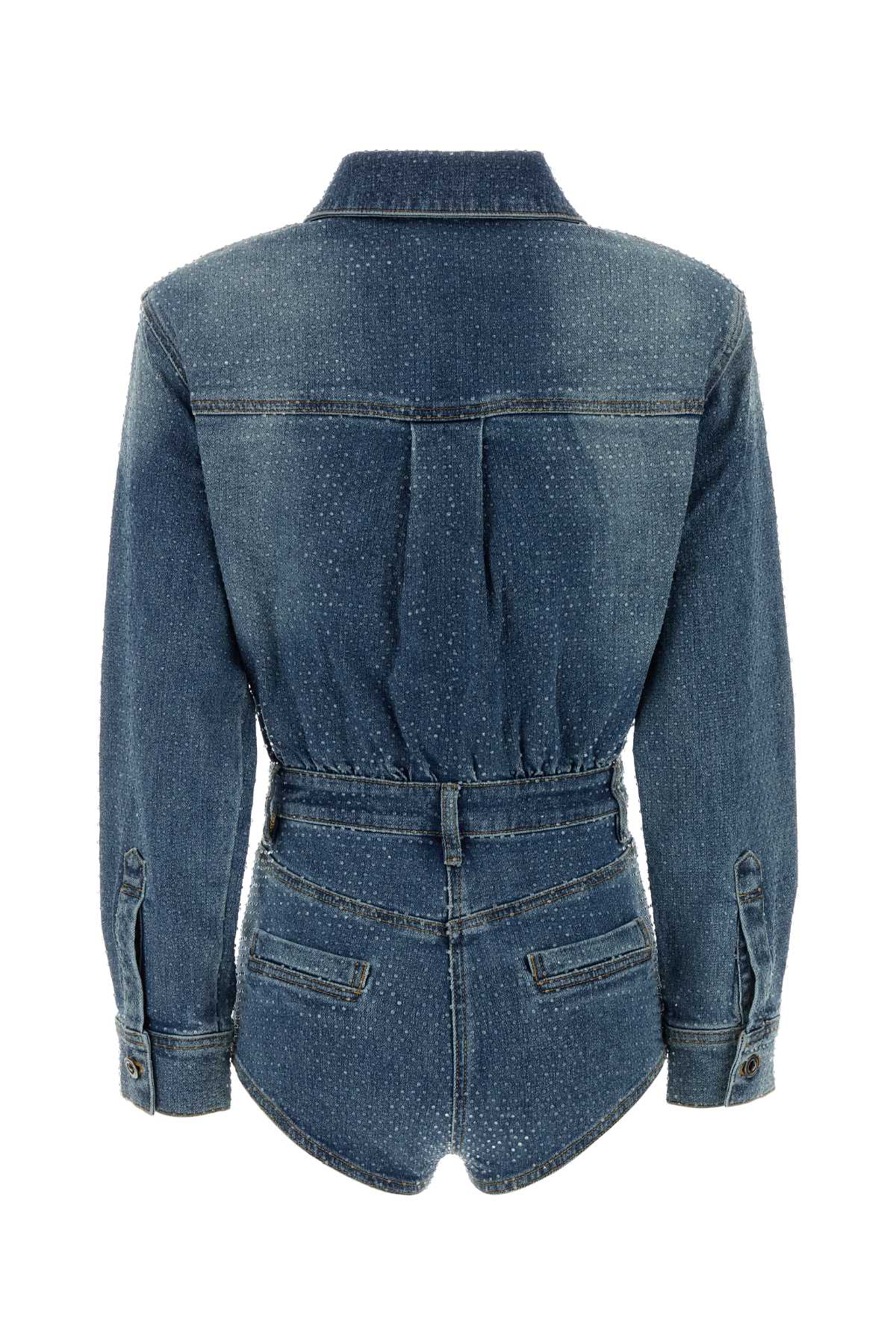 Self Portrait Women Embellished Denim Jumpsuit SELF-PORTRAIT
