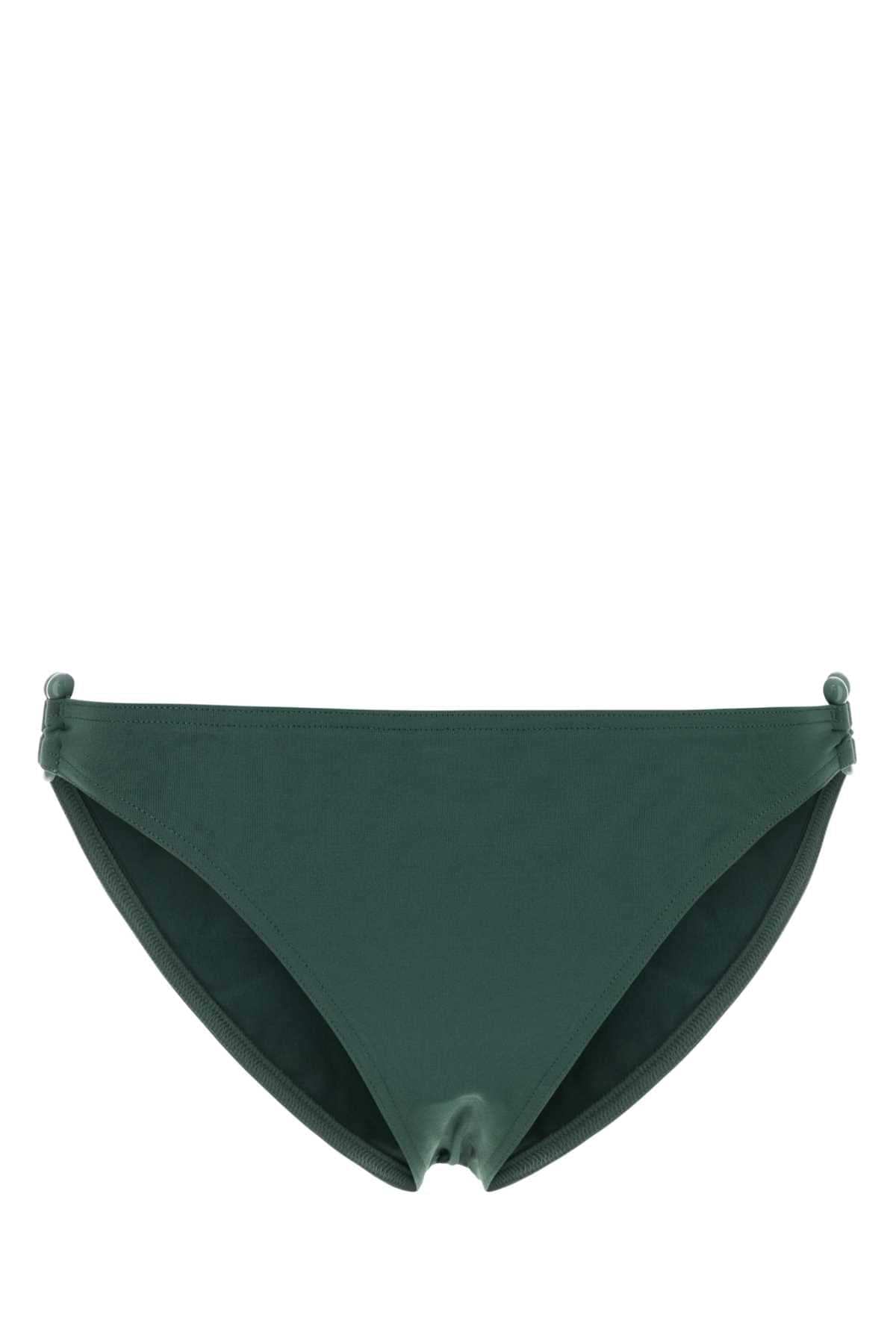 Eres Women Dark Green Stretch Nylon Clutch Bikini Bottom ERES
