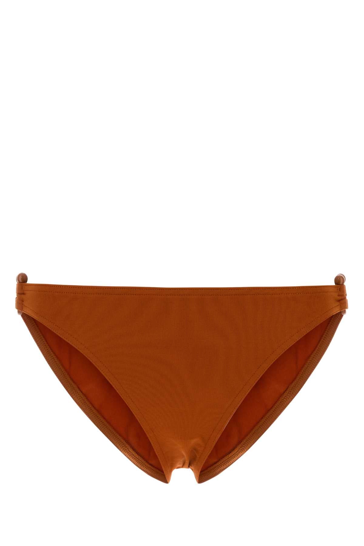 Eres Women Orange Stretch Nylon Clutch Bikini Bottom ERES